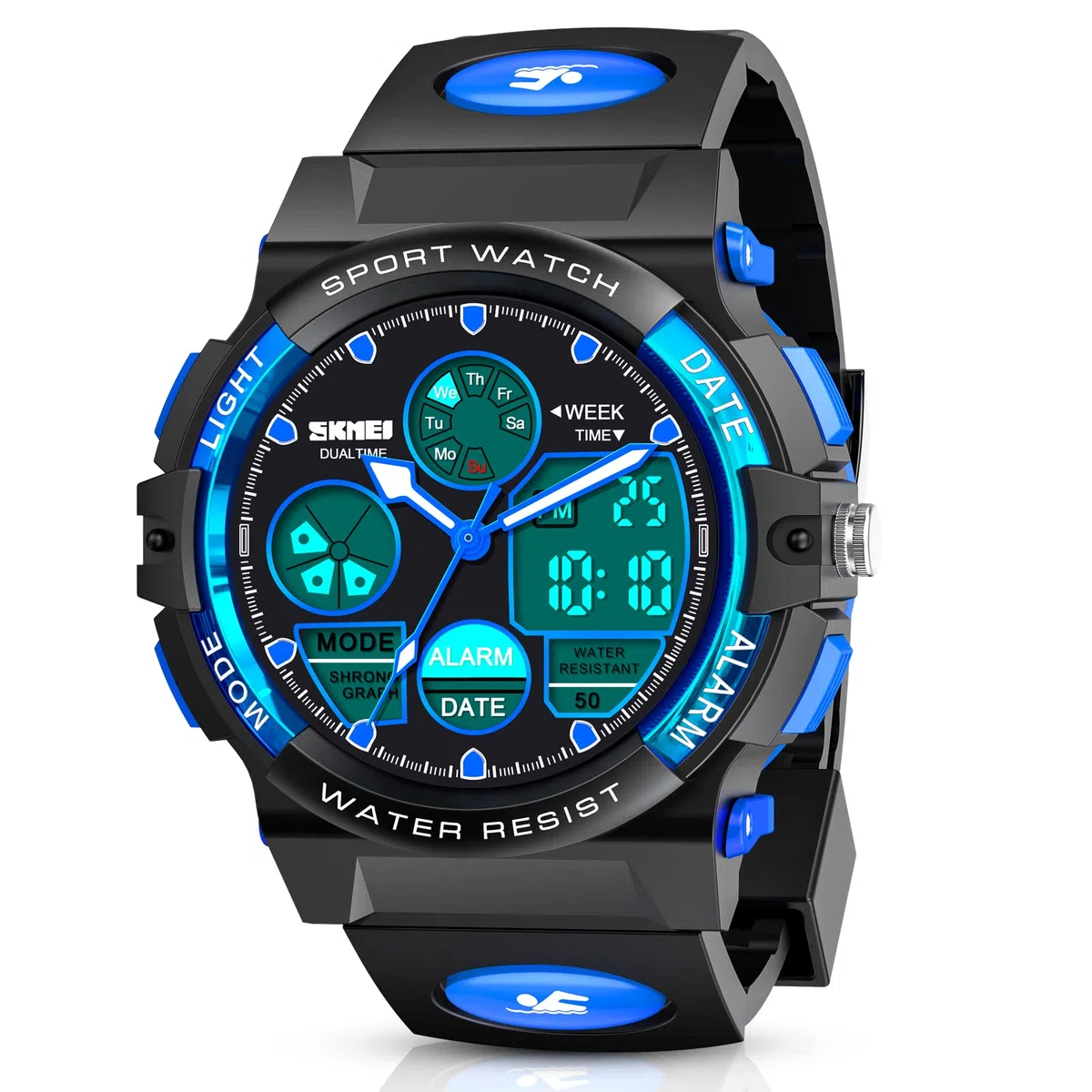 Dislocati Orologio Digitale Bambino, Orologio Sportivo Multifunzionale Impermeabile, Regali per Bambini e Ragazzi