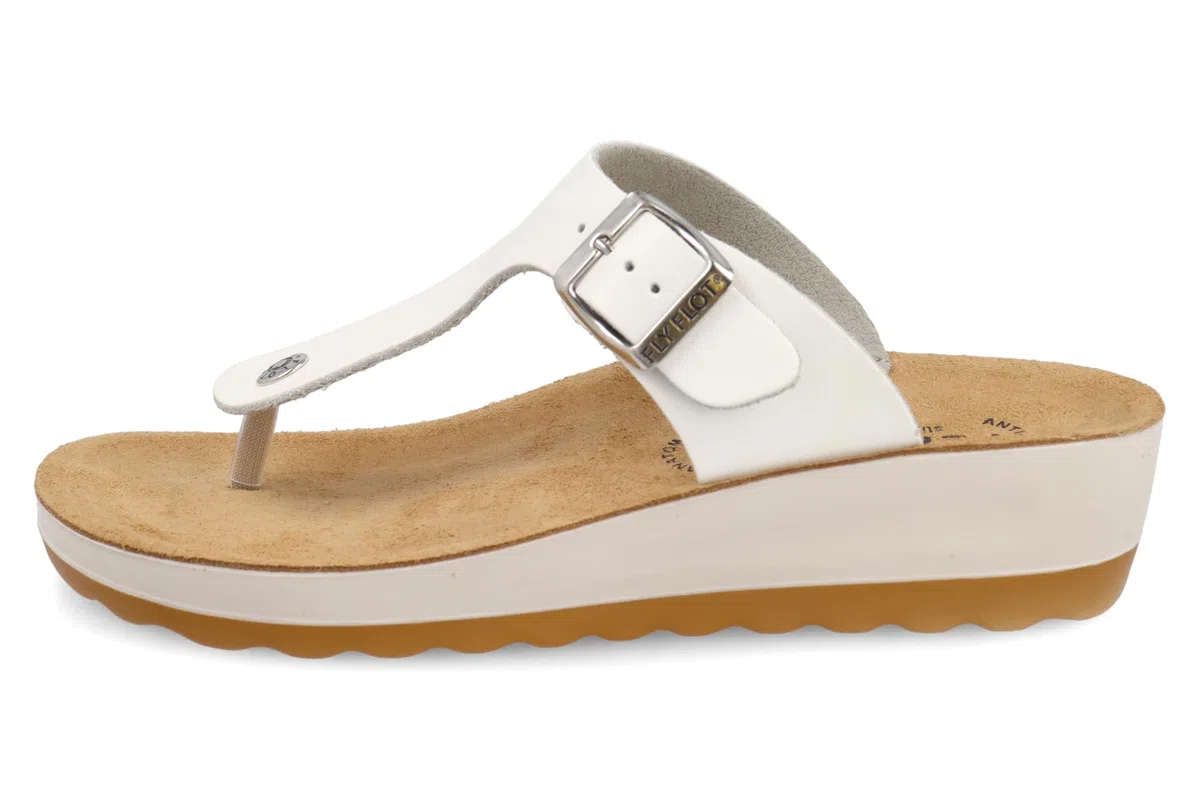 Fly Flot Ciabatta Donna Infradito in Microfibra con Fibbia Regolabile, Fodera Traspirante Air Flot E Sottopiede in Pelle