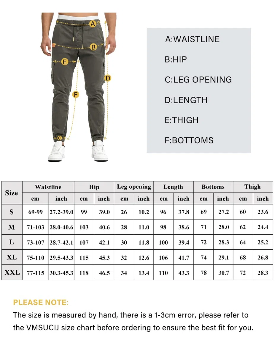 Pantaloni Cargo Uomo in Cotone Leggero con Coulisse e Tasche Laterali Pantaloni Casual Jogger Slim Fit per Tutte Le Stagioni