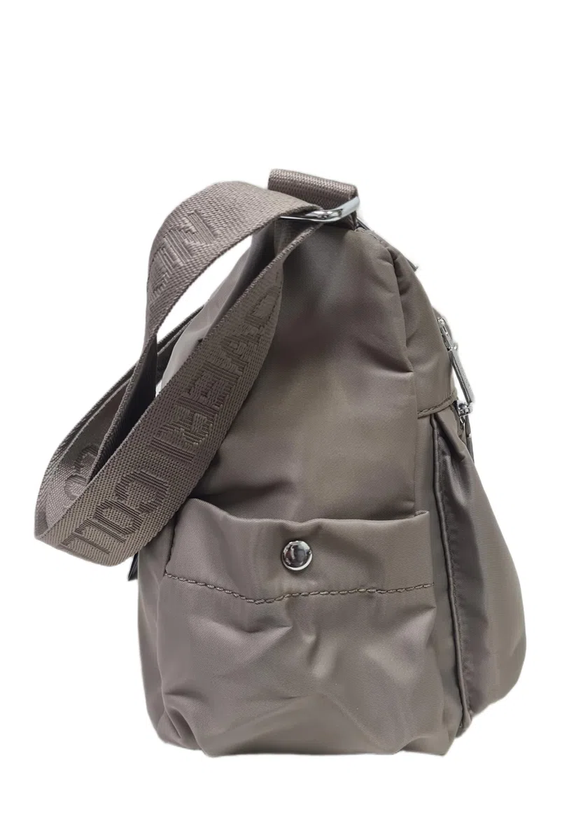 COVERI COLLECTION Borsa a Tracolla in Nylon Impermeabile, Multitasche, Dimensioni 28x23x12 cm, con Cerniere Metalliche, Tracolla Personalizzata Design Casual Art. 5056-20