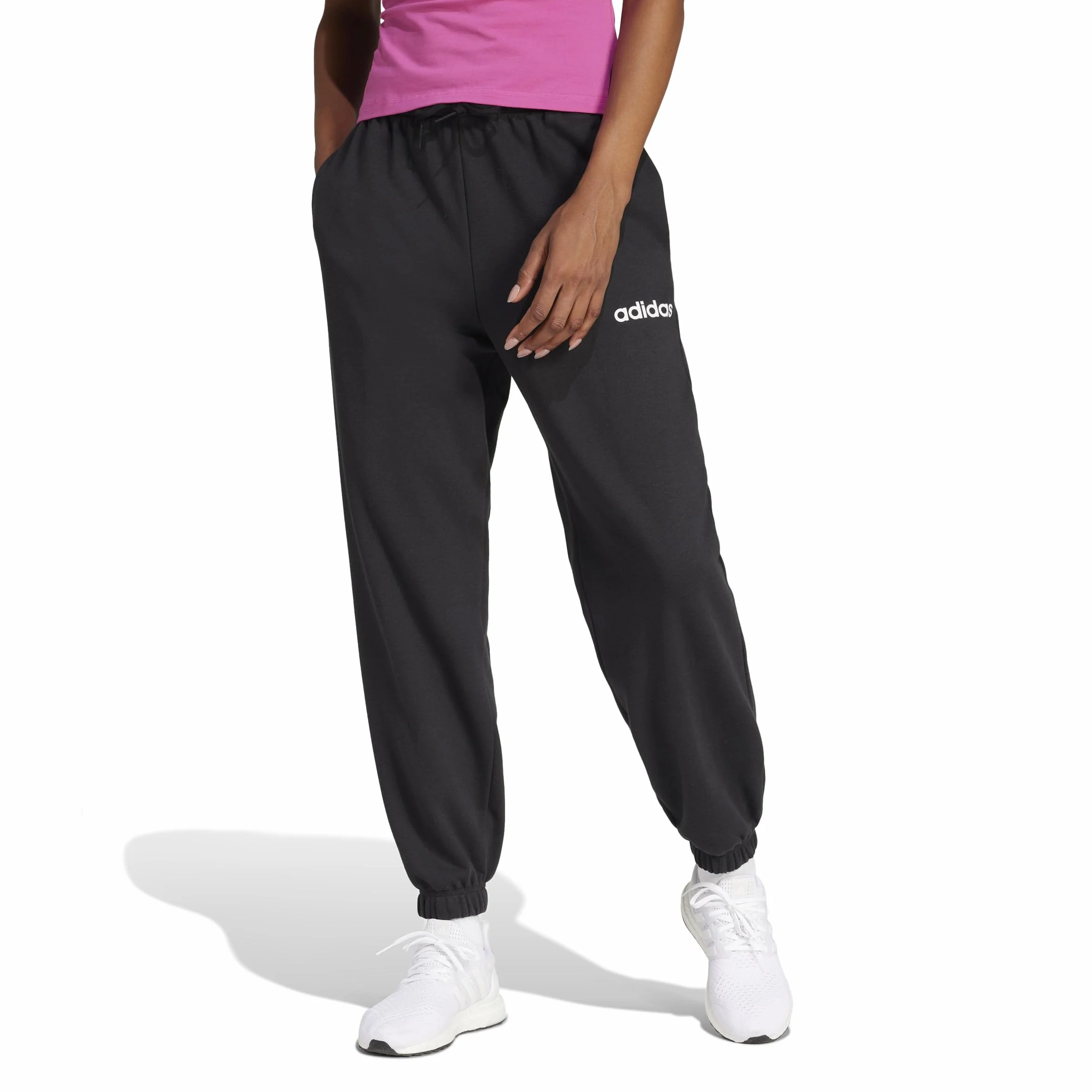 adidas Women Pantaloni Essentials Linear French Terry Cuffed