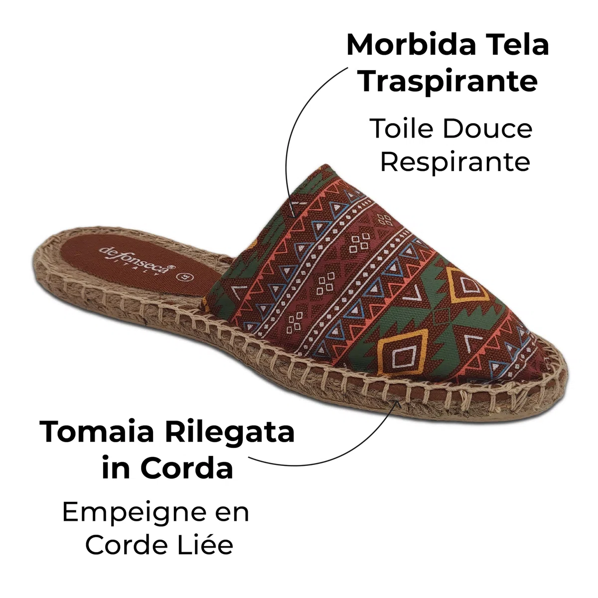 Meravigliosi Sabot in Stile Provenzale, Ciabatte da Donna Estive Chiuse Davanti, Eleganti Sandali Espadrillas in Corda