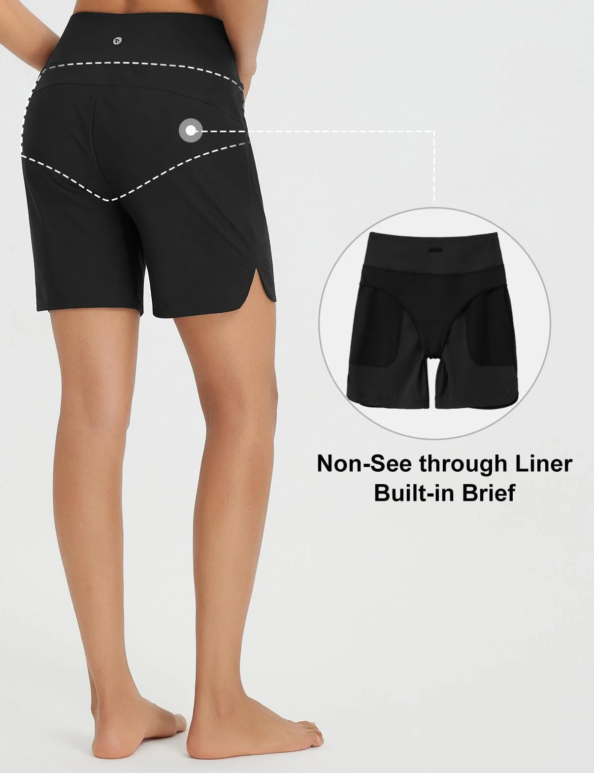 baleaf Pantaloncini Bagno Donna, Estate Costume Vita Alta Tankini Swim Shorts Women UV UPF50+ Traspirabile