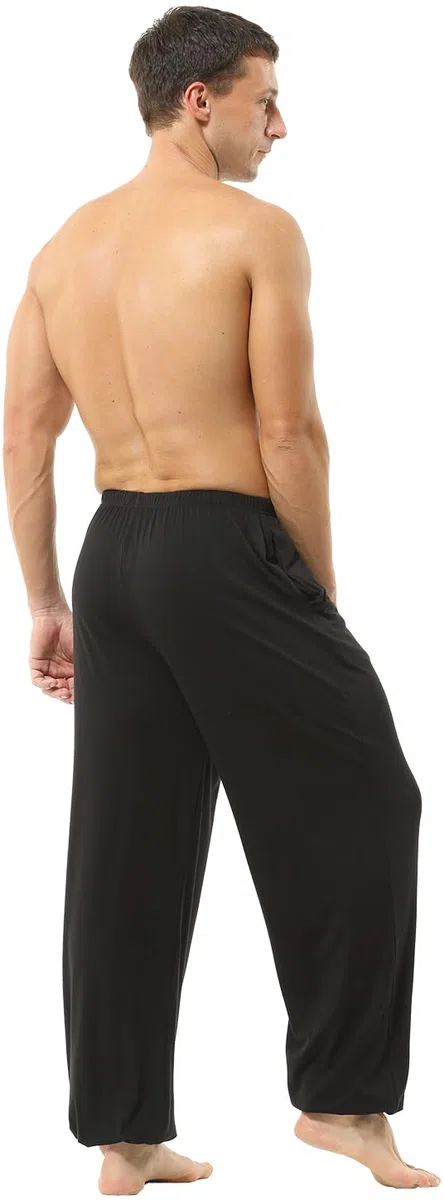 HOEREV Uomo Donna Super Soft Yoga Pantaloni Taiji Lounge Pant