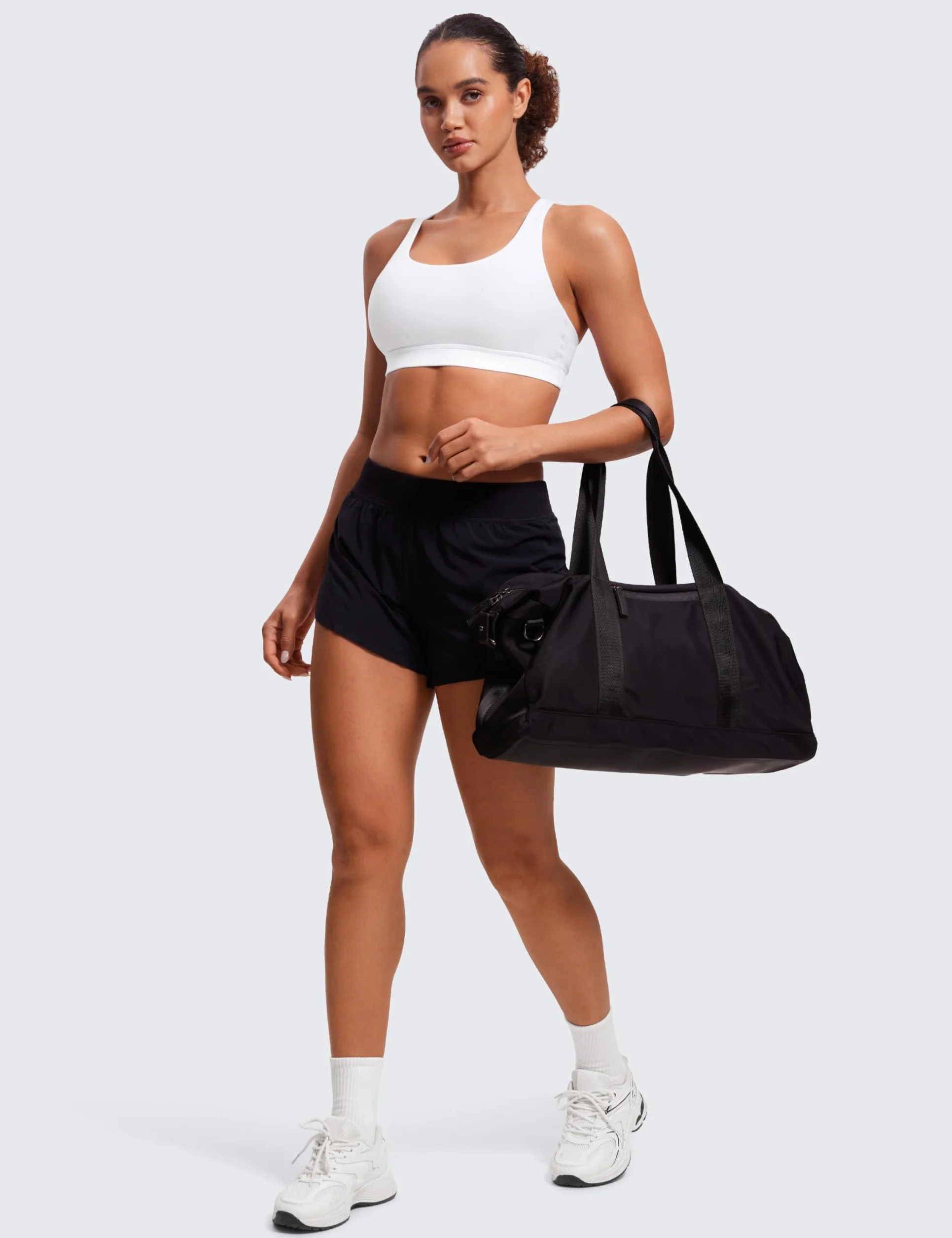 CRZ YOGA Naked Feeling Donna Reggiseno Yoga Imbottito Supporto Criss Cross Back Reggiseno Sportivo