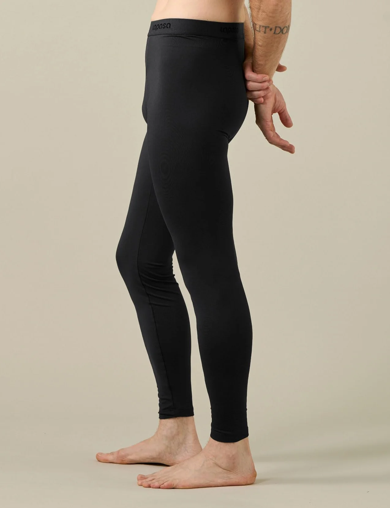 LAPASA Pacco da 2 o 1 Calzamaglie Termica Uomo Fodera in Pile Medio/Pesante Pantaloni Termici Sportivi Strato Base Biancheria Intima Leggings Caldi M10/M25/M56