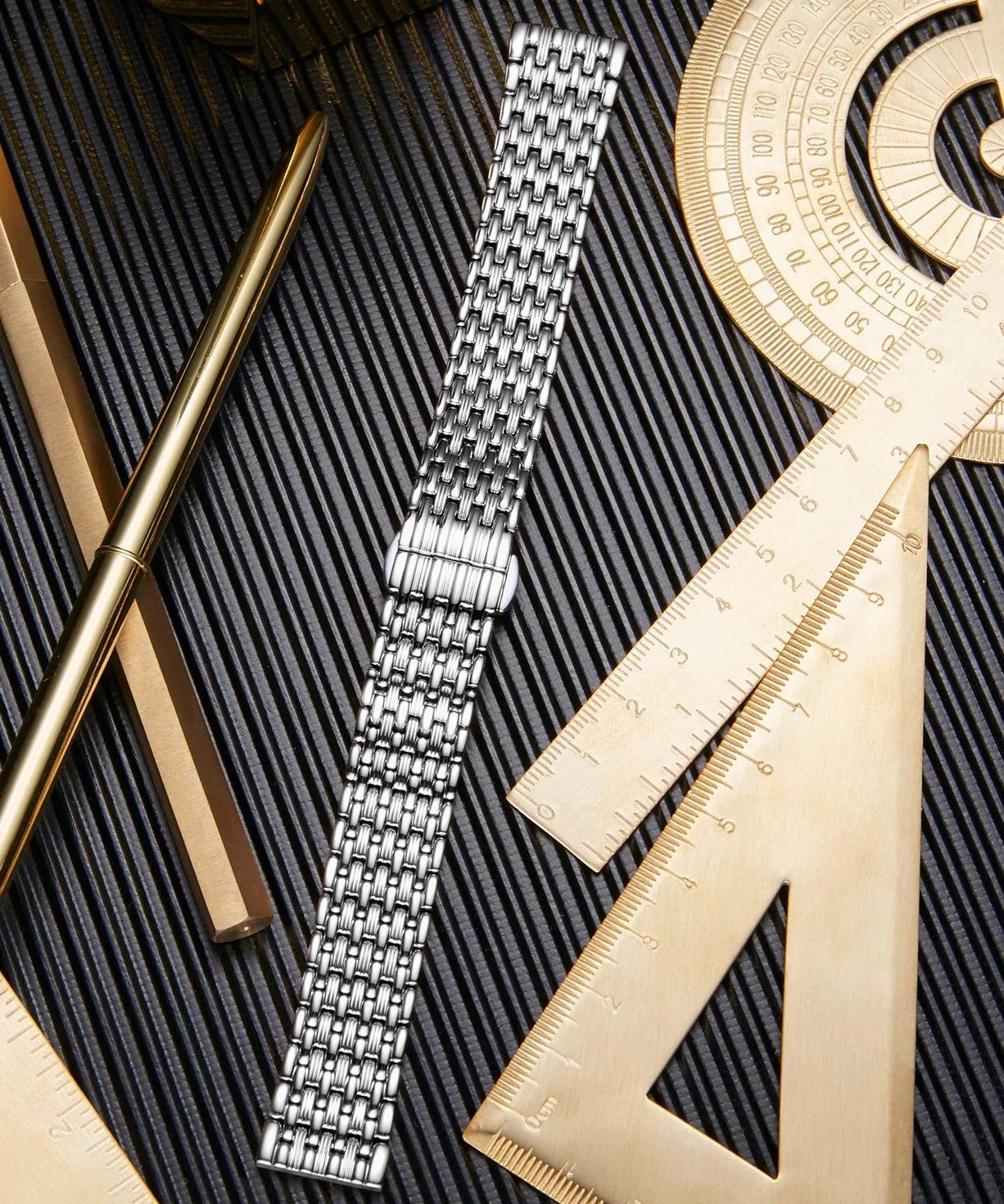 BINLUN Cinturino per Orologio in Acciaio Inossidabile Maglie Ultra Sottili Cinturini Leggero per Orologio Braccialetti di Ricambio Lucidati 12mm/14mm/16mm/18mm/20mm/22mm per Uomo Donna