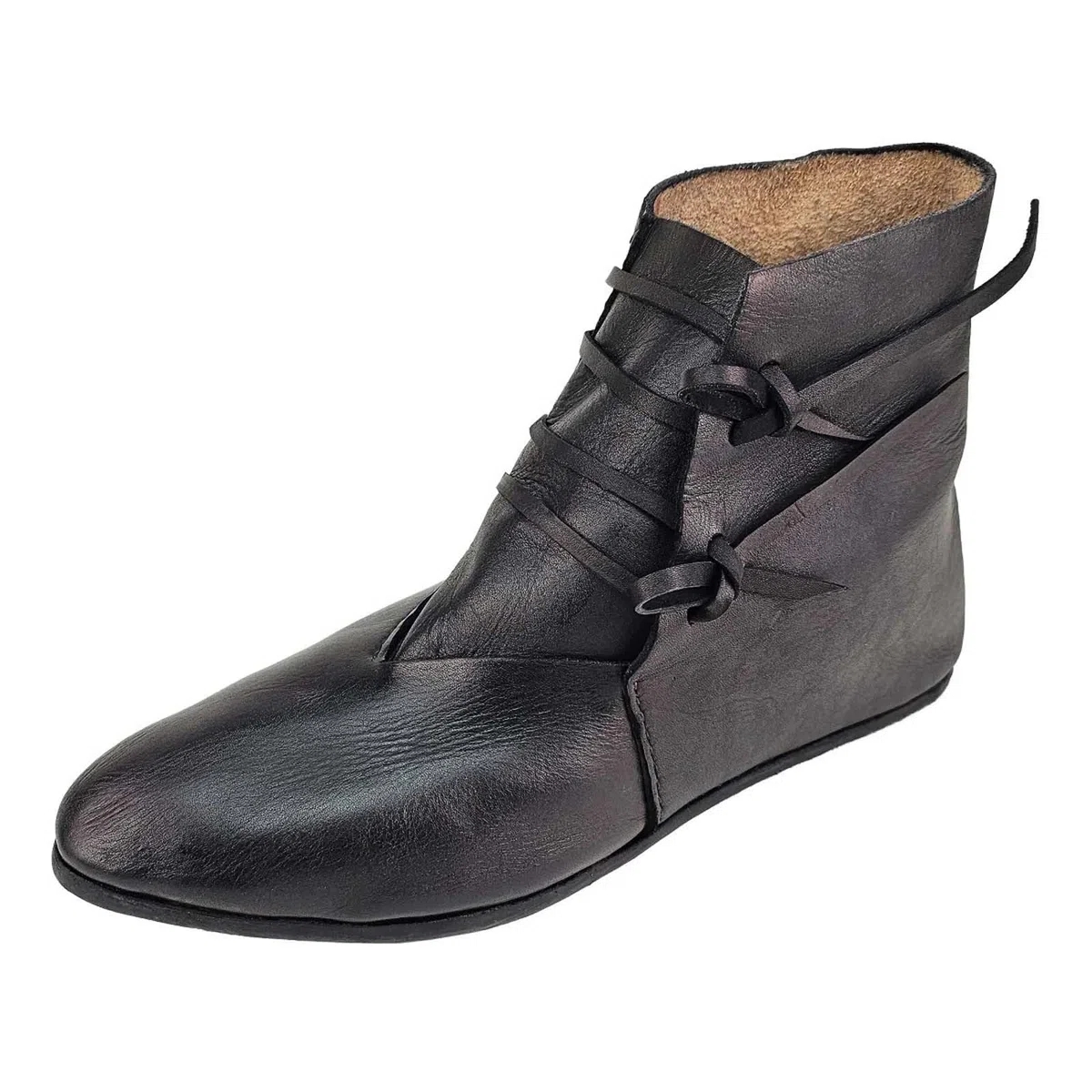 Generico 2026 Stivali medievali da uomo in stile stivaletti, da infilare, casual, tacco basso, scarpe comode da indossare tutti i giorni scarpe da uomo Comfort