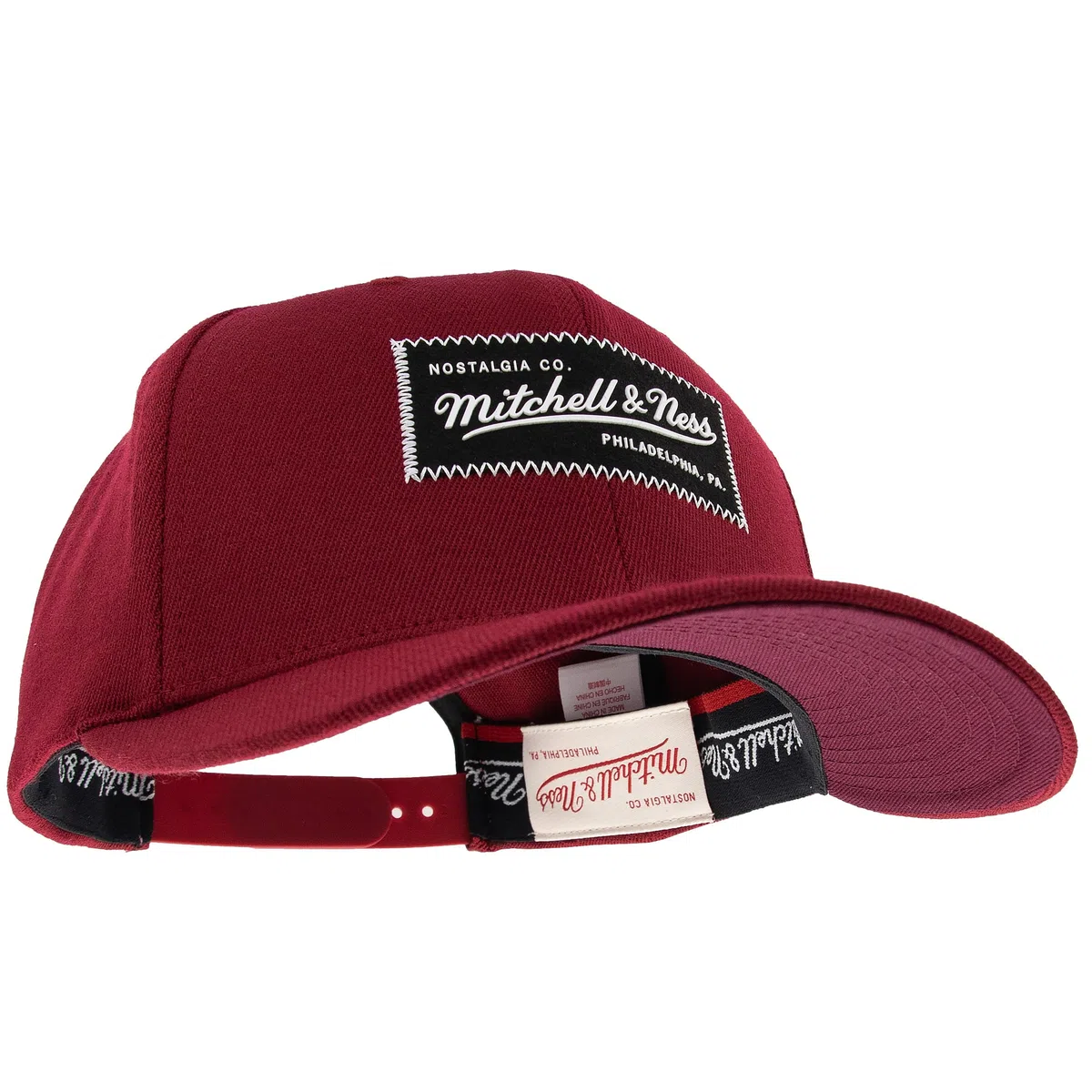 Mitchell & Ness Classic Red Raised Rubber Logo Snapback Cappellino da baseball