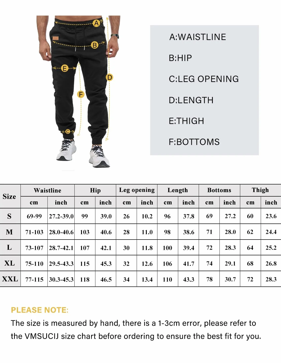 Pantaloni Jogging Uomo Pantaloni Casual Cotone Pantaloni Sportivi con Elastico in Vita con Tasche S-XXL