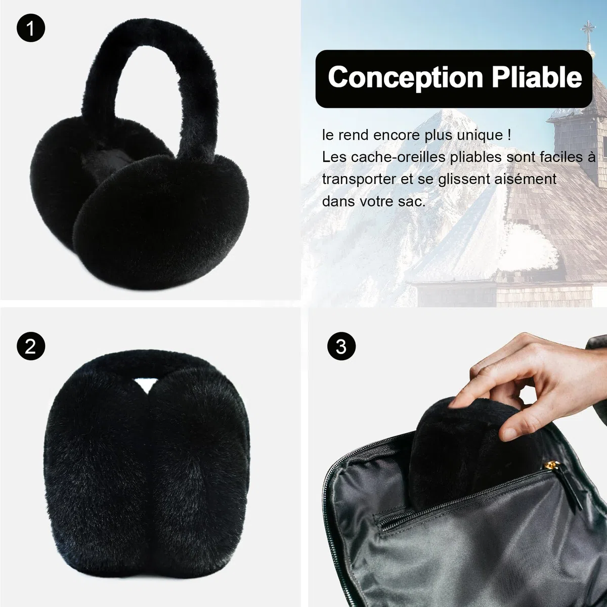 Pieghevole Paraorecchie Donna Inverno Pelose Calde Copri Orecchie Adulto Outdoor Confortevole Scaldaorecchie Ragazze Adolescenti Earmuffs Alla Moda
