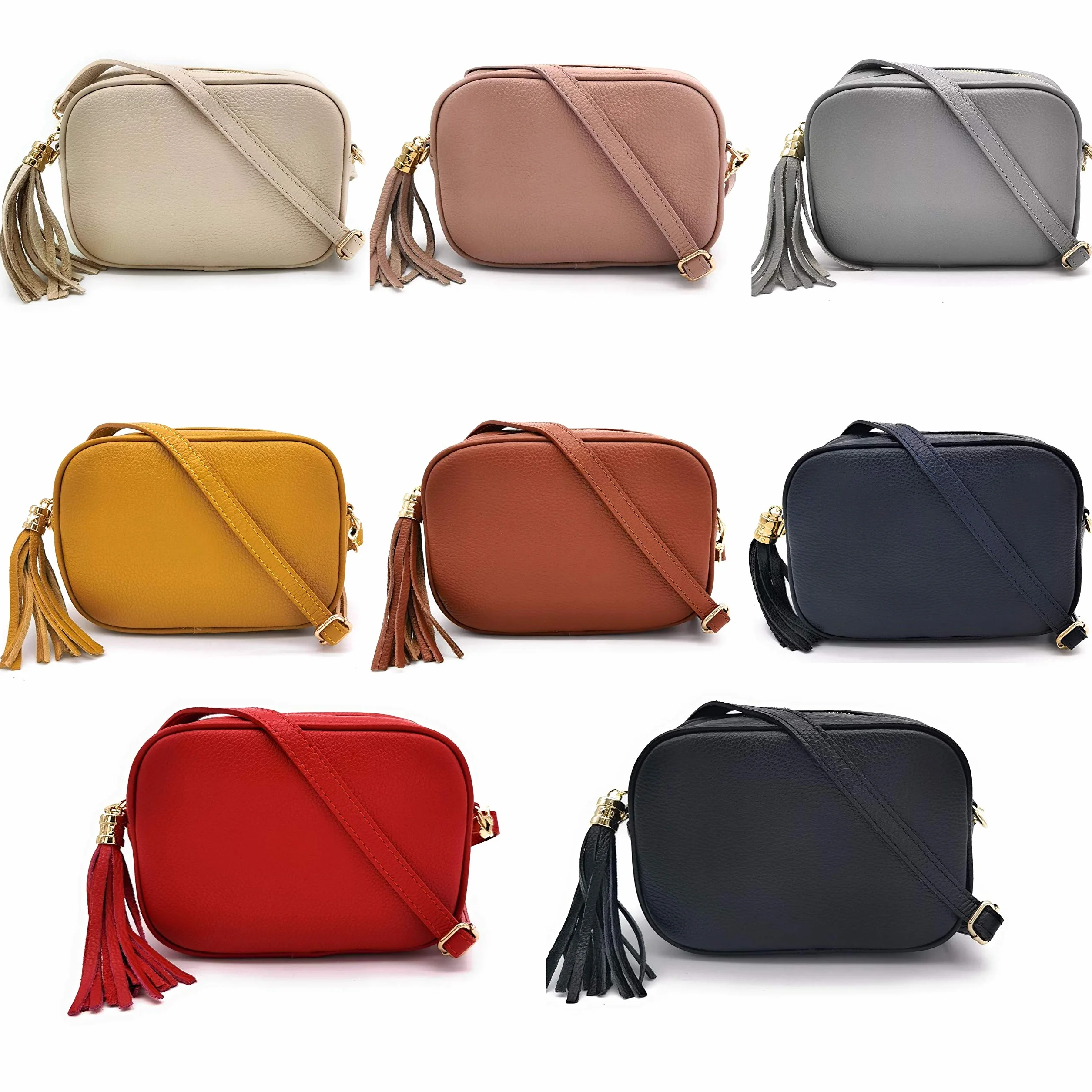 ELIOX Borsa Donna Vera Pelle Made In Italy Piccola Borsetta a Tracolla Elegante Moda Crossbody Bag Genuine Leather