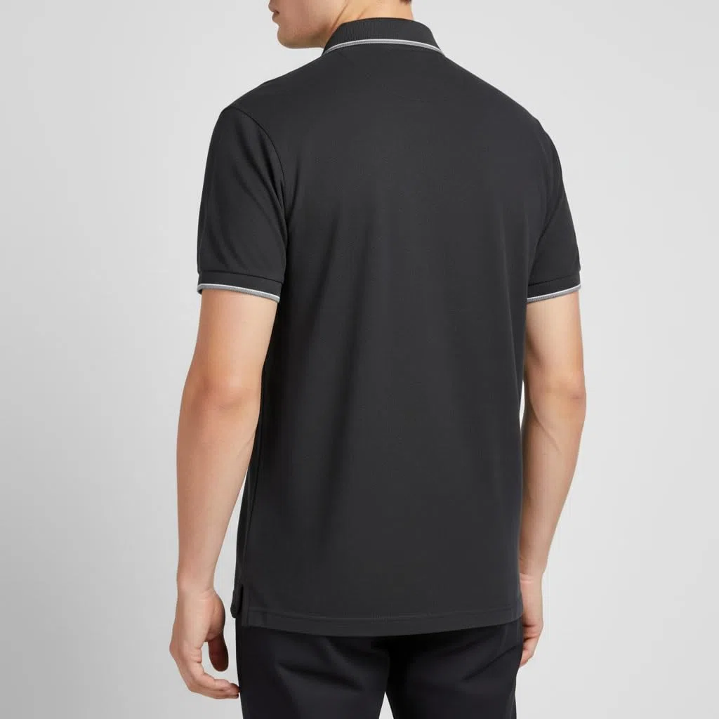 Polo Uomo 100% Cotone Piquet, Maglia Maniche Corte con Colletto e Bottoni, Polo Uomo Casual Elegante per Tempo Libero e Ufficio, Vestibilità Confortevole con Logo Ricamato Lato Cuore