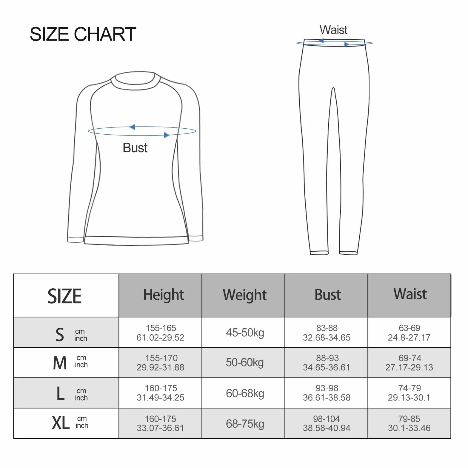 MEETYOO Intimo Termico Donna Traspirante Set Pantaloni e Maglia Termica Donna Biancheria Intima Termica per Sci Sport Elastica e Asciugatura Rapida