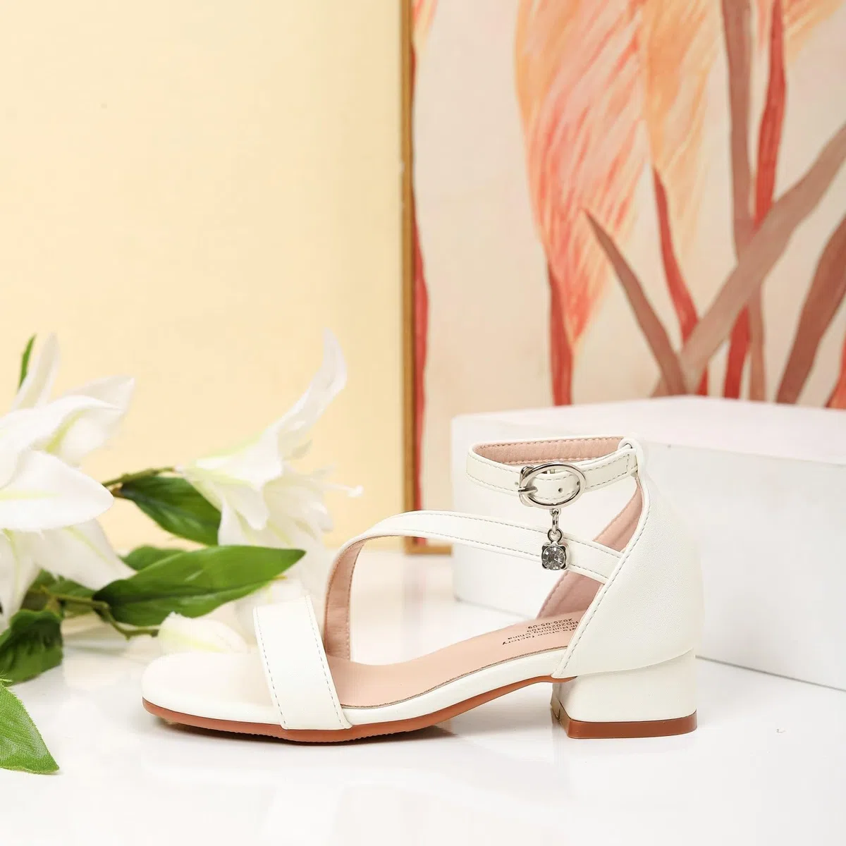 Ragazze Scarpe con Tacco Bambina Mary Jane Matrimonio Elegante Party Damigella d'Onore Numero