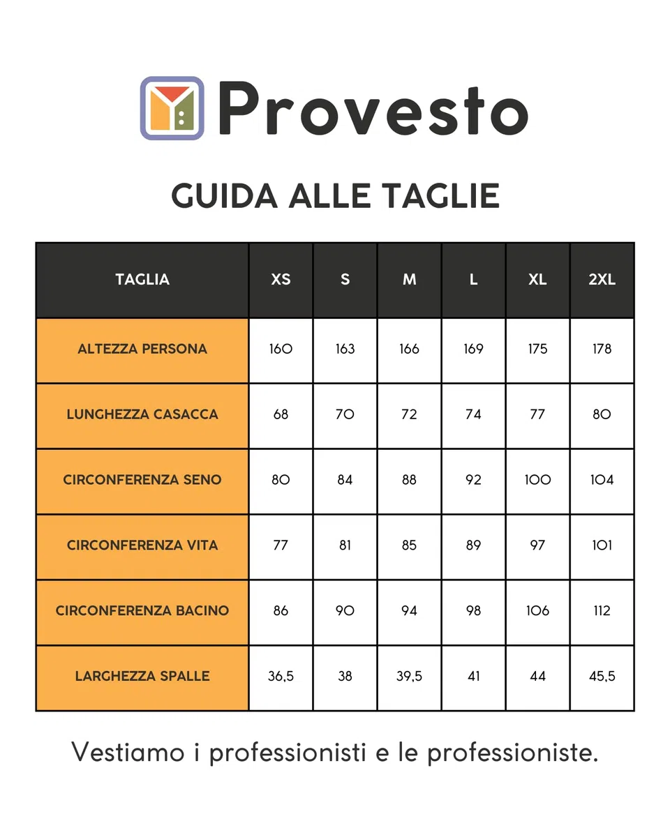 Casacca da Donna - Divisa per Estetiste - Centri Estetici - Parrucchieri - Manica Corta - Scollo a V - Bottoni a Scomparsa - Disponibile in più Colori