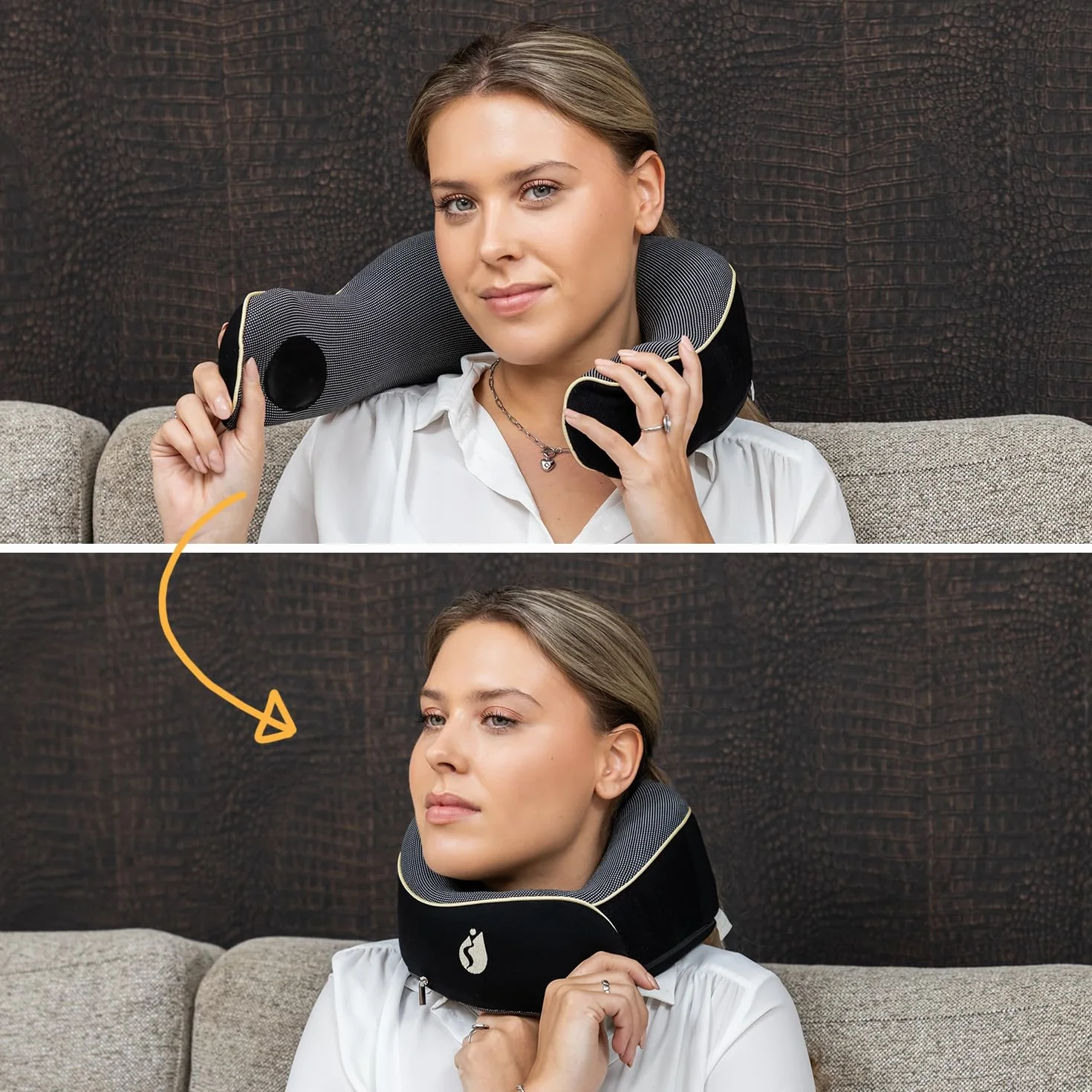 Cuscino da Viaggio – Cuscino Cervicale Ergonomico in Memory Foam – Cuscino Aereo Compatto e Confortevole – Cuscino Collo da Viaggio per Aereo, Treno e Auto