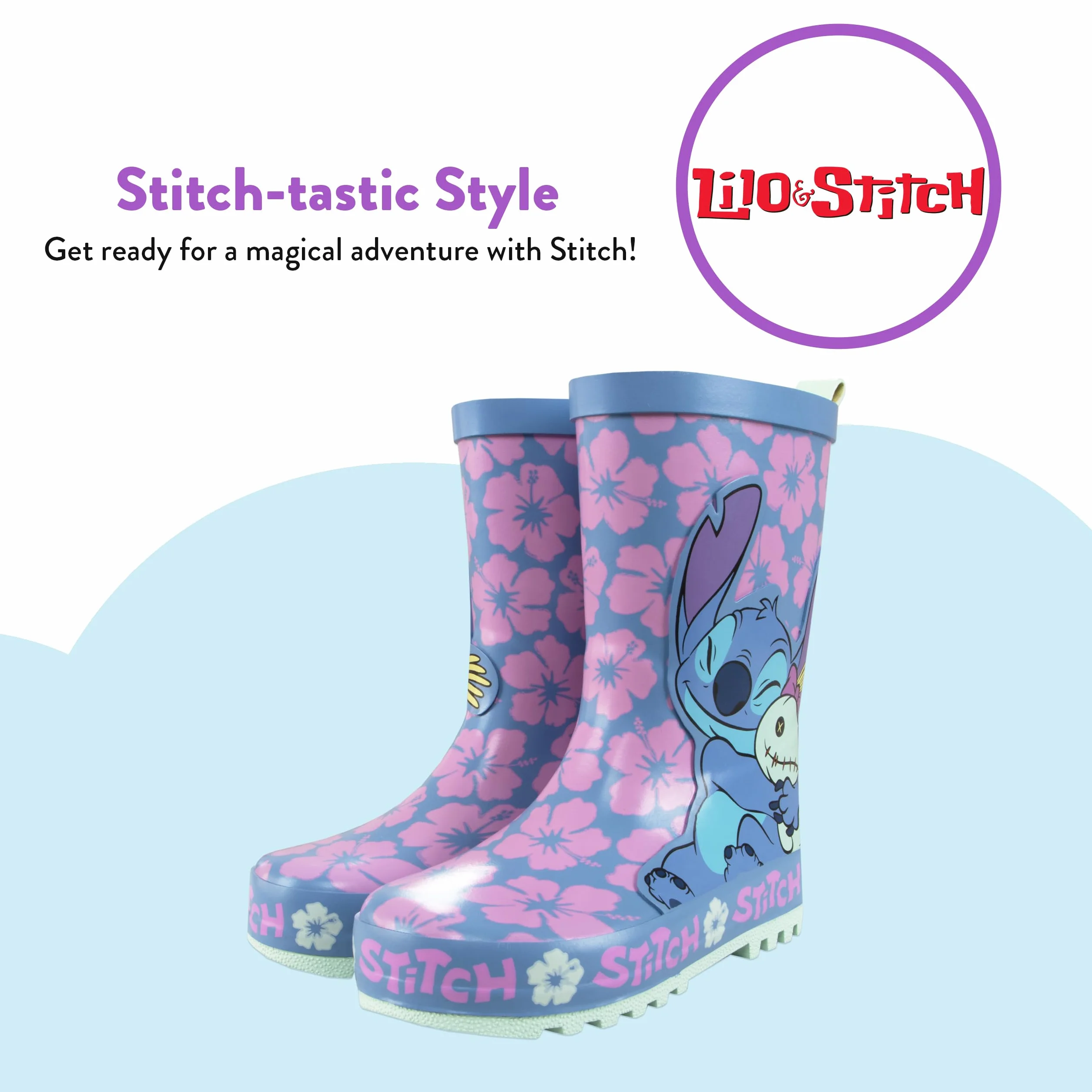 Disney Stivali Pioggia Bambina Lilo E Stitch Scarpe Bambine | Stivali Pioggia Bambini | Scarpe Di Gomma Bambina| 24 E 34