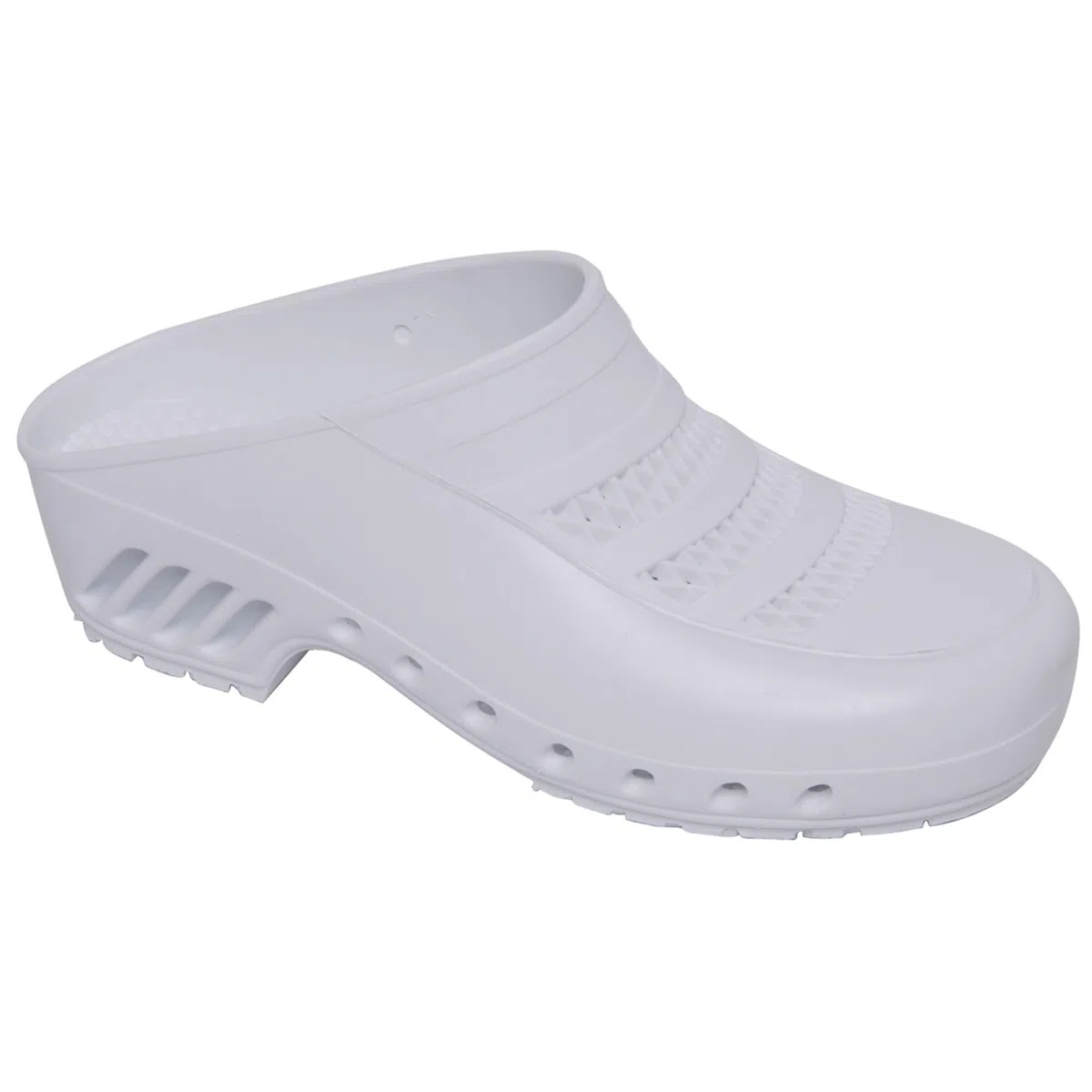 Gima - Zoccoli Professionali, Anatomici, Unisex, Antiscivolo, Antistatici, Tomaia Forata, Suola Forata, Colore Bianco, Misura 36 EU, 1 Paio