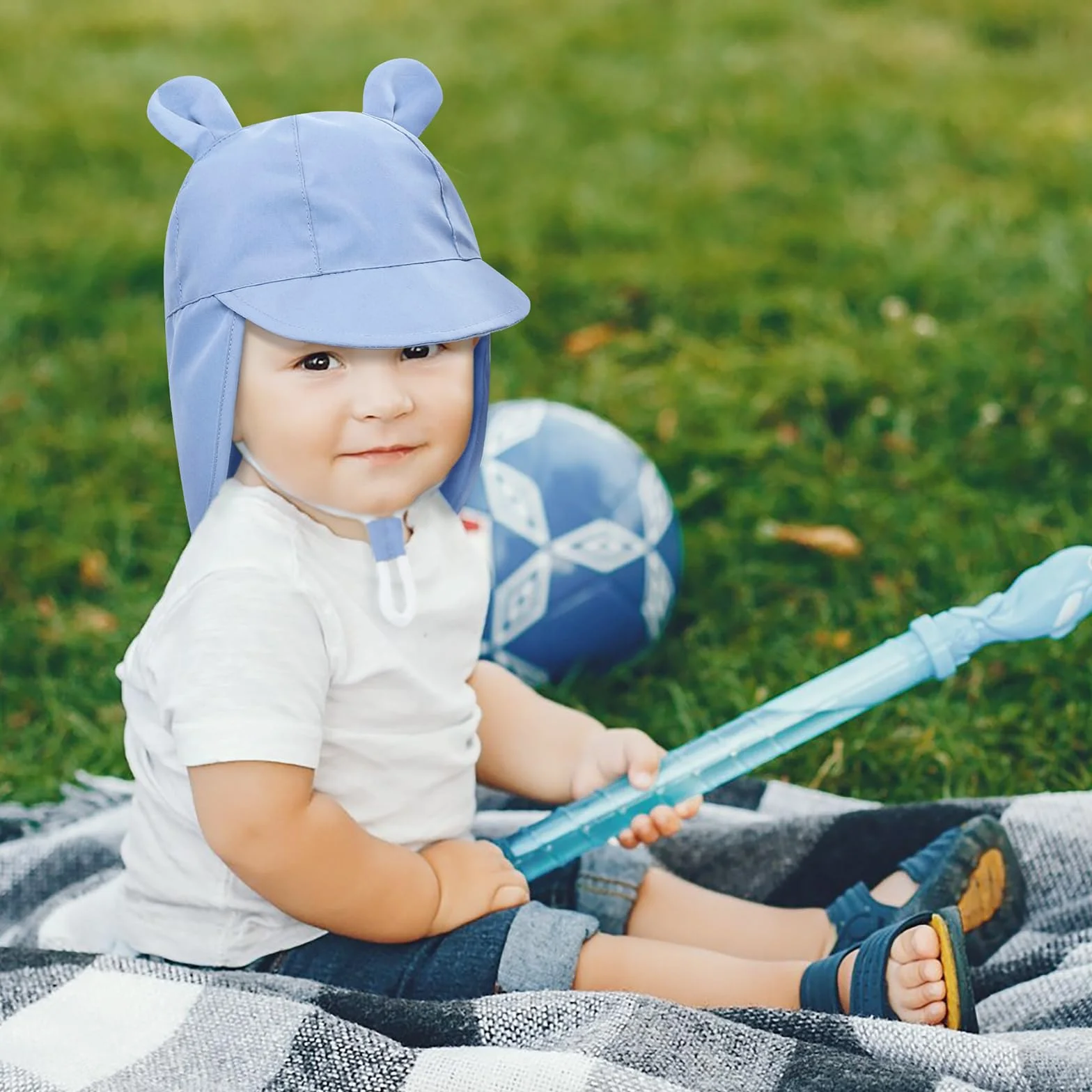 MK MATT KEELY 2 Pezzi Cappello Estivo Bambino Cappellino da Sole Neonato Bambini Cappello da Legionario Protezione Solare 1-4 Anni