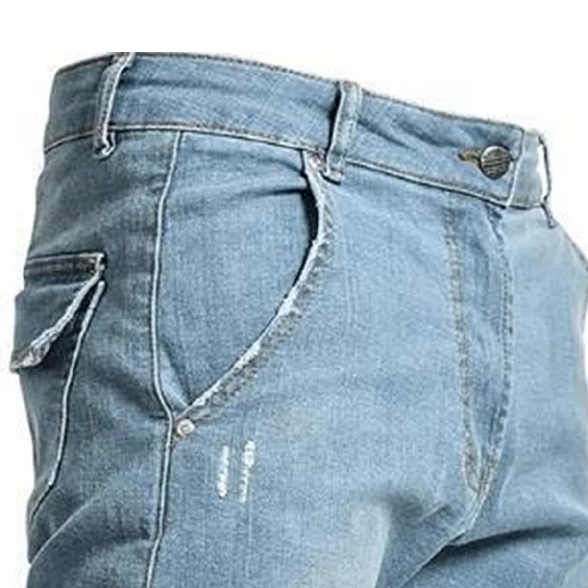 Pantaloni Cargo Uomo Slim Vita ELastica Solida Jeans EElastici Classici Multi - Tasche Pantaloni Da Trekking Di Lavoro Confortevoli E Leggeri