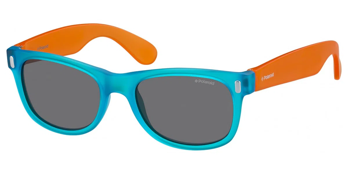 Polaroid - P0115 - Occhiali da sole Bambini Rettangolare - Polarizzati - Materiale leggero - 100% UV400 protezione - Custodia protettiva inclusa