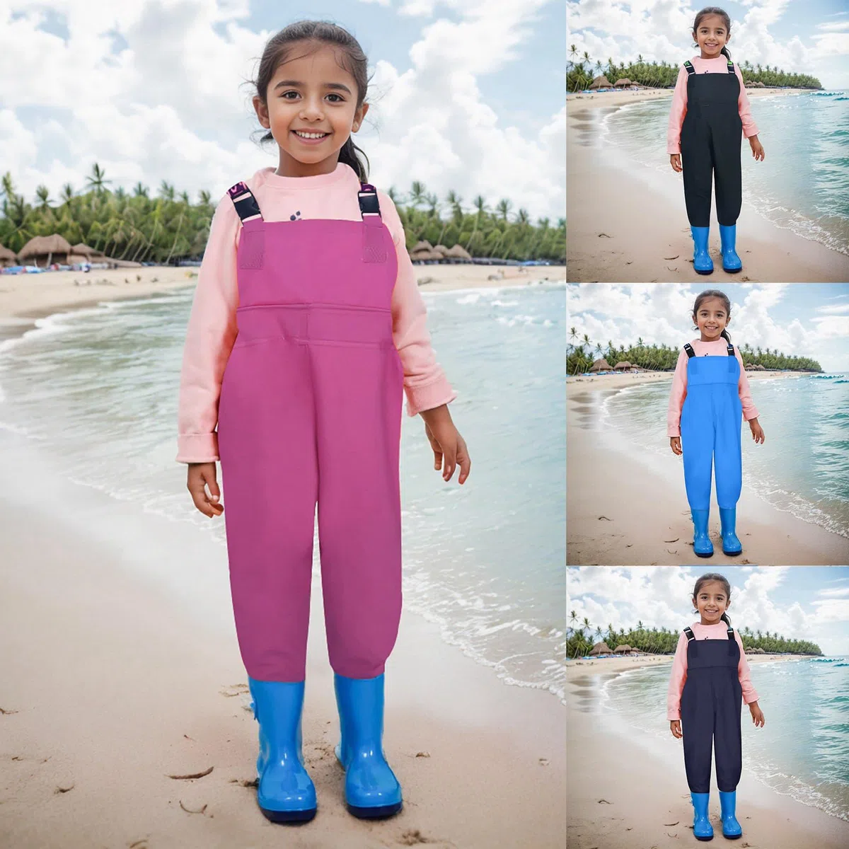 Generico Pioggia Impermeabili Salopette Bambini Trampolieri Da Per Bambini Ragazzi Ragazze A Prova Di Acqua Caccia E Trampolieri Da Con Stivali Pantaloni Impermeabili Per Bambini