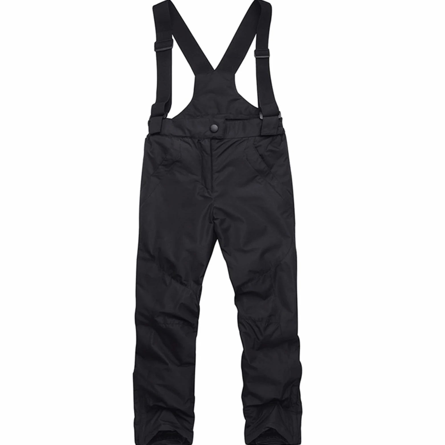 Pantaloni da sci per bambini, da neve, per ragazze e ragazzi, caldi, impermeabili, con chiusura lampo, per snowboard, invernali, con spalline regolabili per sci