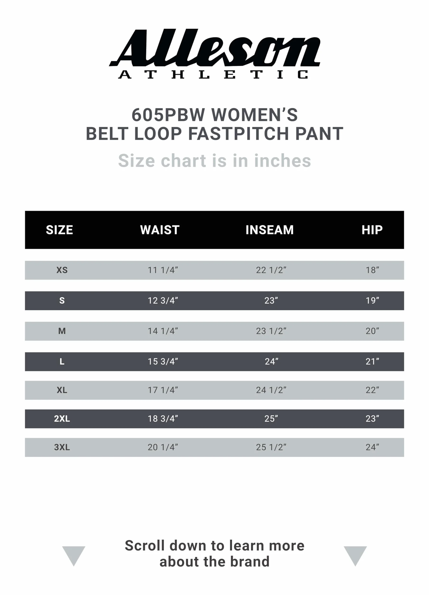 Alleson Athletic Ragazze Atletiche Ragazze Fast Pitch Softball Cintura Loop Pantaloni Ragazze Fastpitch/Softball Cintura Loop Pant
