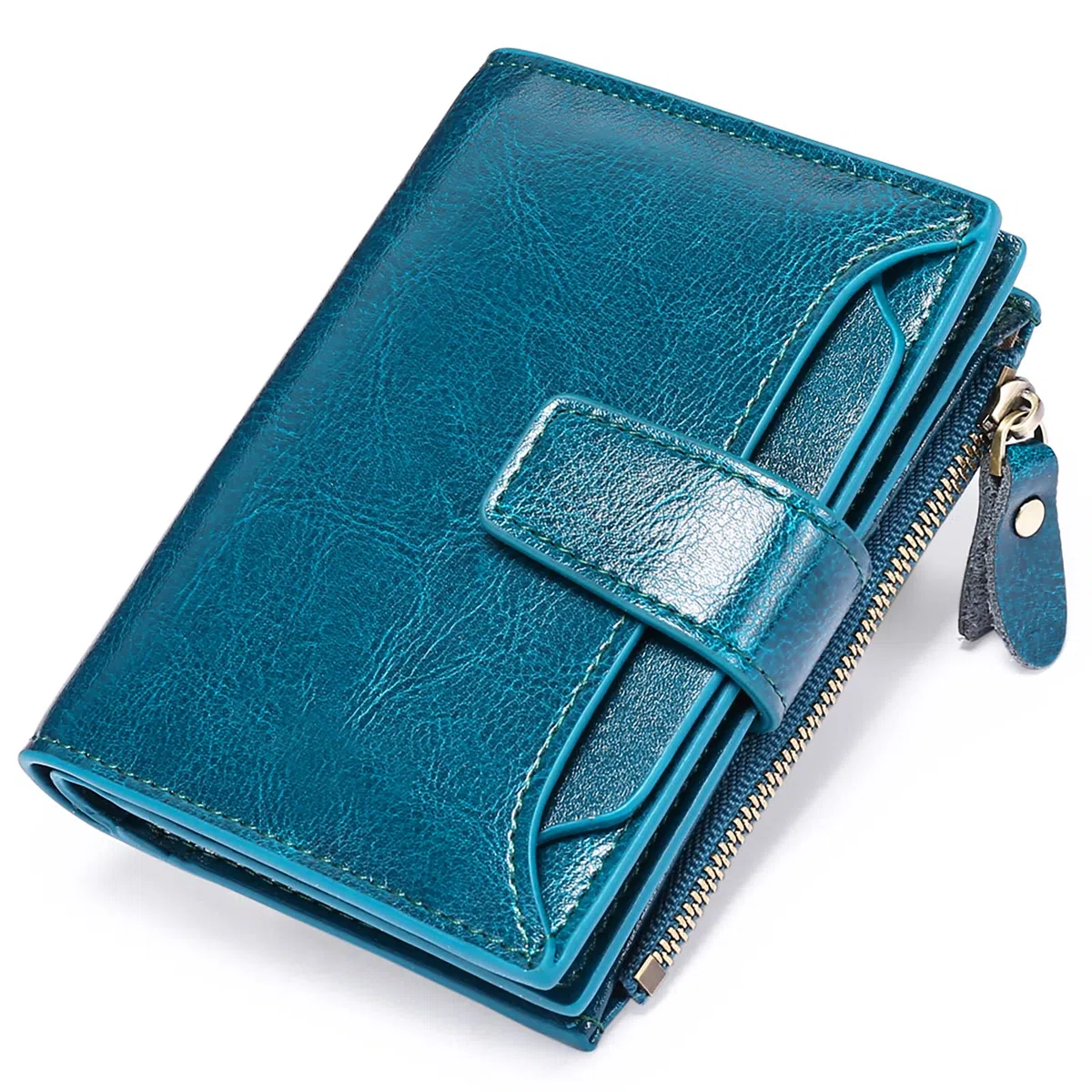 SENDEFN Portafoglio Donna in Pelle Vera Piccolo Portamonete Cute con Cerniera 14 Carte Portafoglio Donna Pelle con Tanti Scomparti