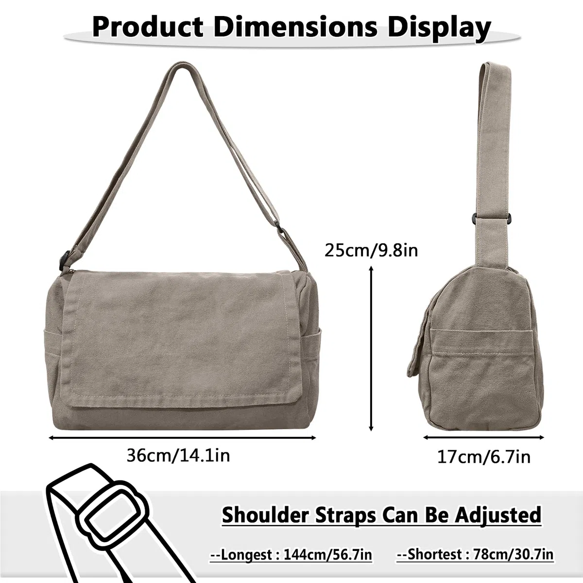X SIM FITNESSX Borsa a tracolla unisex in tela, da donna, in tessuto Oxford, per uso quotidiano, ufficio e viaggi