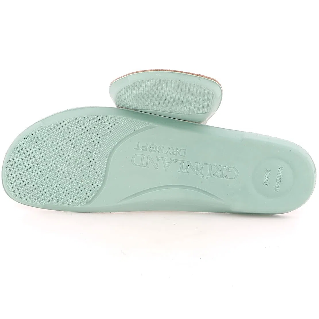 GRUNLAND soletta plantare DRY SOFT estraibile lattice traspirante e pelle di ricambio scarpe ciabatte donna per tanti modelli grunland (natural, 40)