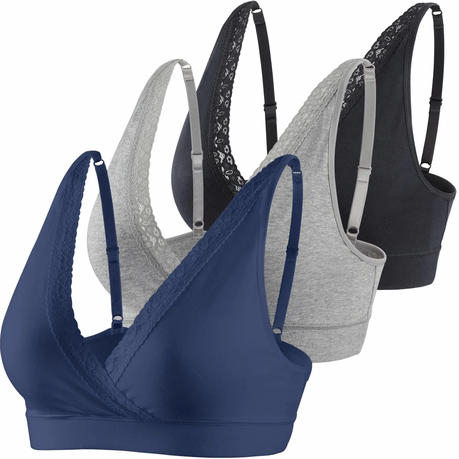 COLOMI Reggiseno Premaman Allattamento Reggiseno per L'Allattamento Reggiseno per Dormire maternità Cotone Reggiseno