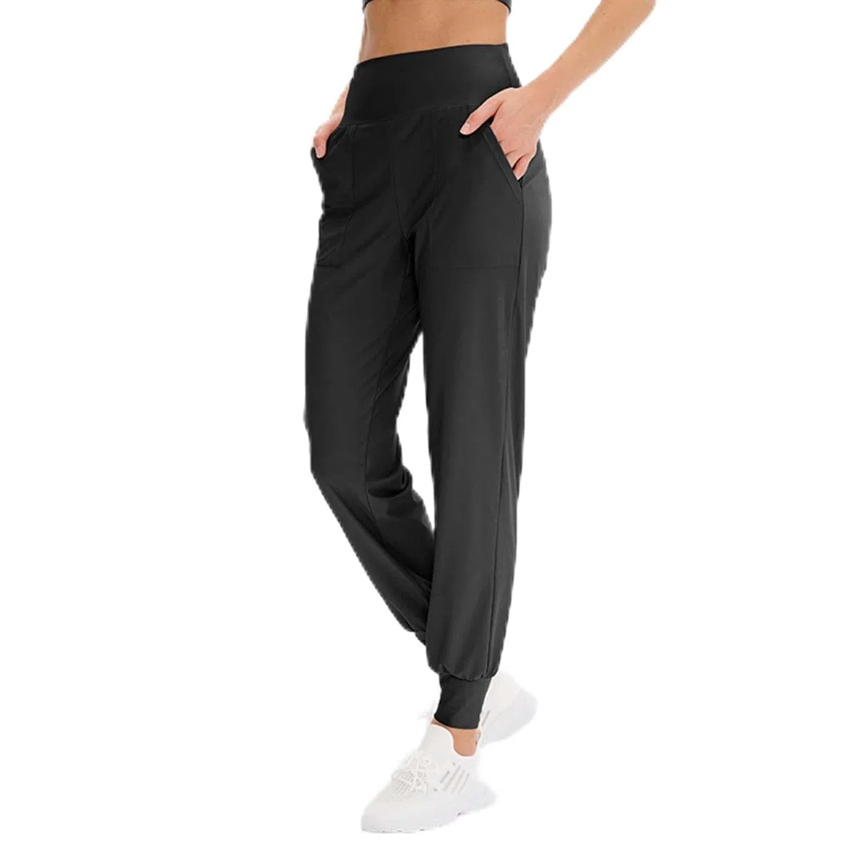 Pantaloni Tuta Joggers Donna - Pantaloni Yoga E Ginnastica a Vita Alta, Tessuto Elastico E Leggero, con Tasche, per Yoga, Corsa, Palestra, Casa, Lavoro E Tempo Libero, Asciugatura Rapida