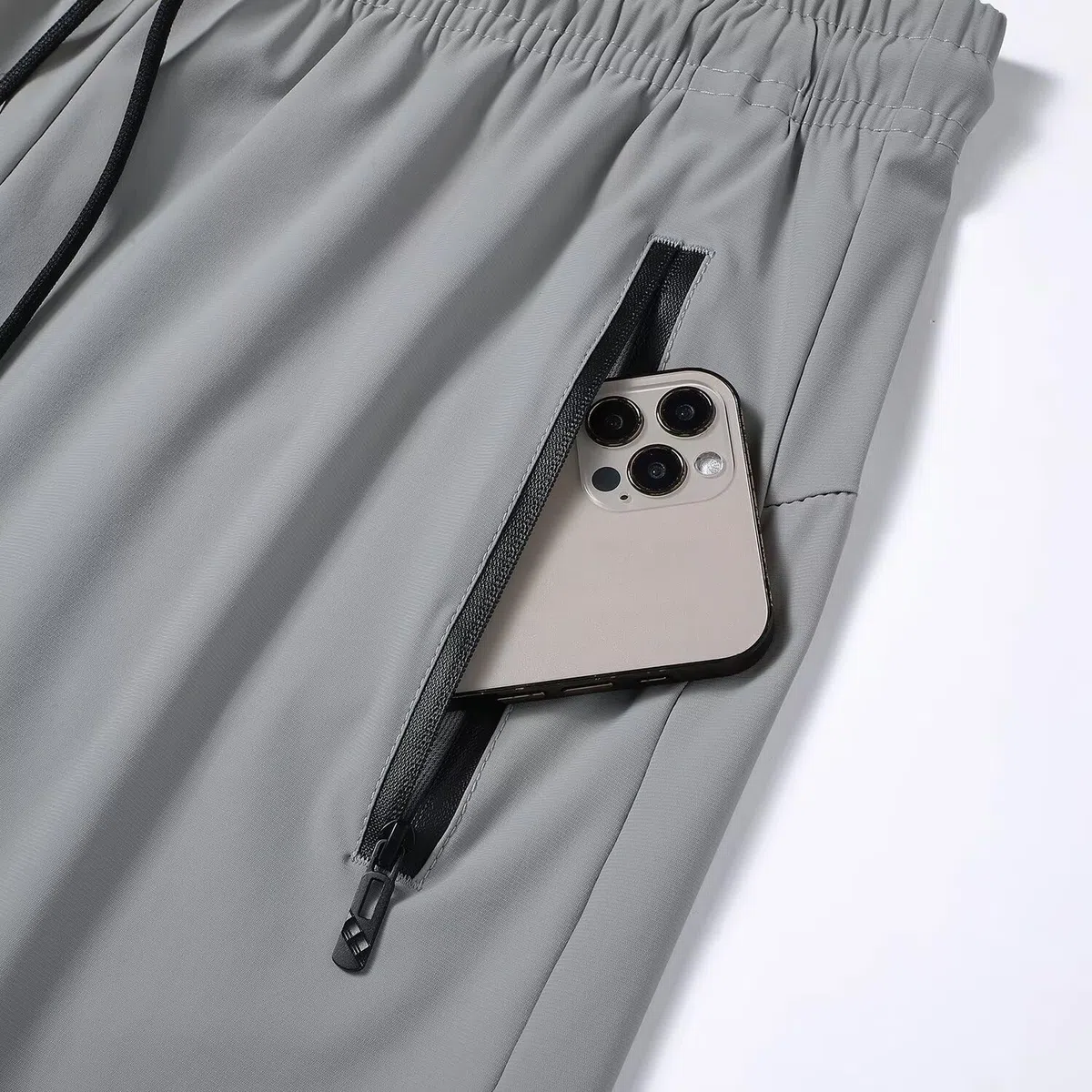 shepretty Pantaloncini Uomo, Pantaloni Corti Pantaloncini Sportivi con Tasche Zip, Pantaloncino Tuta Training Shorts di Coulisse, Asciugatura Rapida Traspirante 724