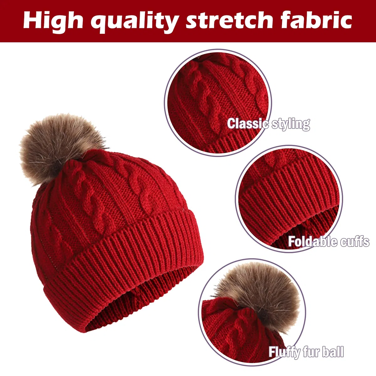 Cuffia, sciarpa e set di guanti, guanti touchscreen, cappello caldo da uomo, 3 in 1, guanto lavorato a maglia, sciarpa lunga, in lana ispessita e morbida