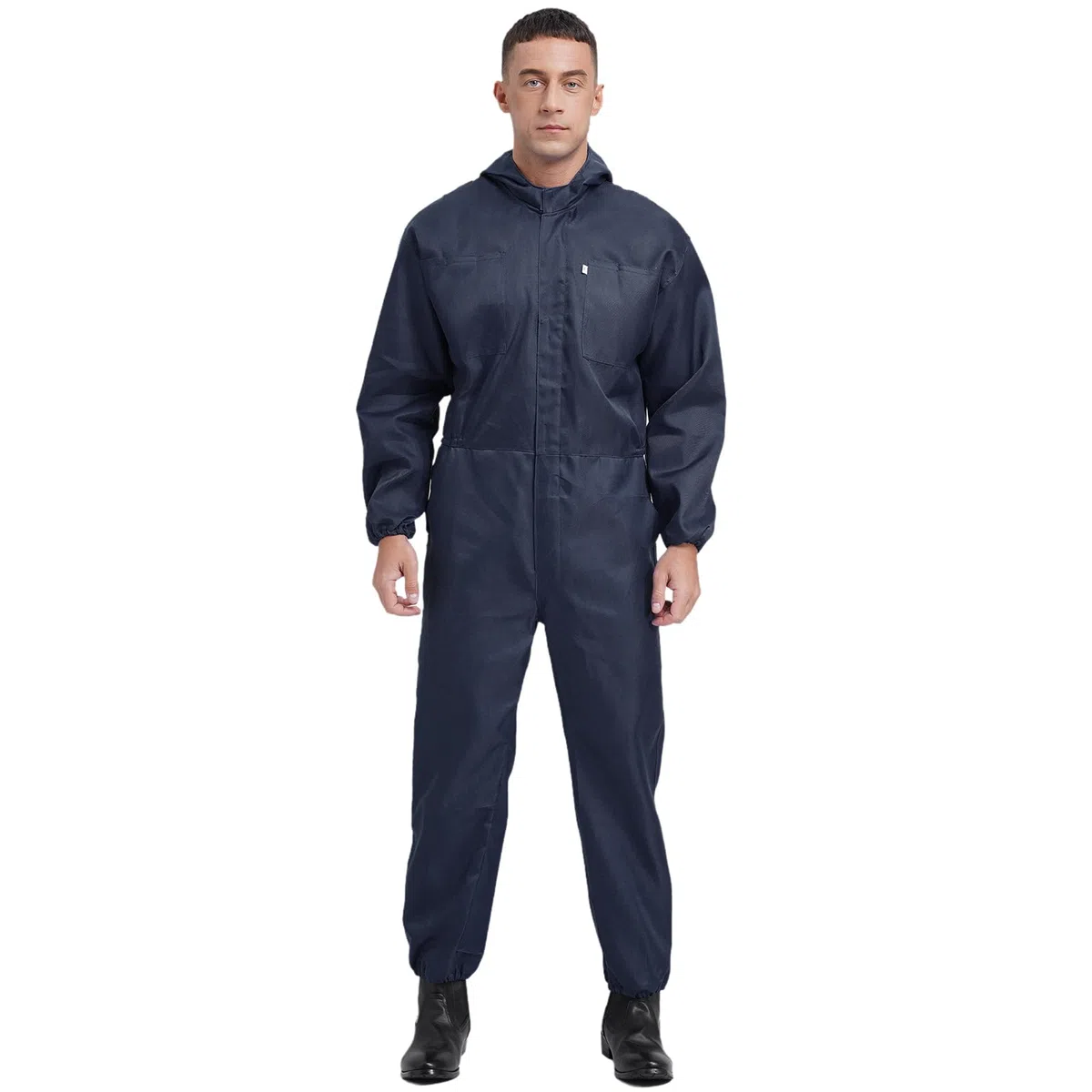 Oyolan Tuta da Lavoro Uomo Tuta Lavoro con Cerniera Multi Tasche Abbigliamento da Lavoro Meccanico S-4XL