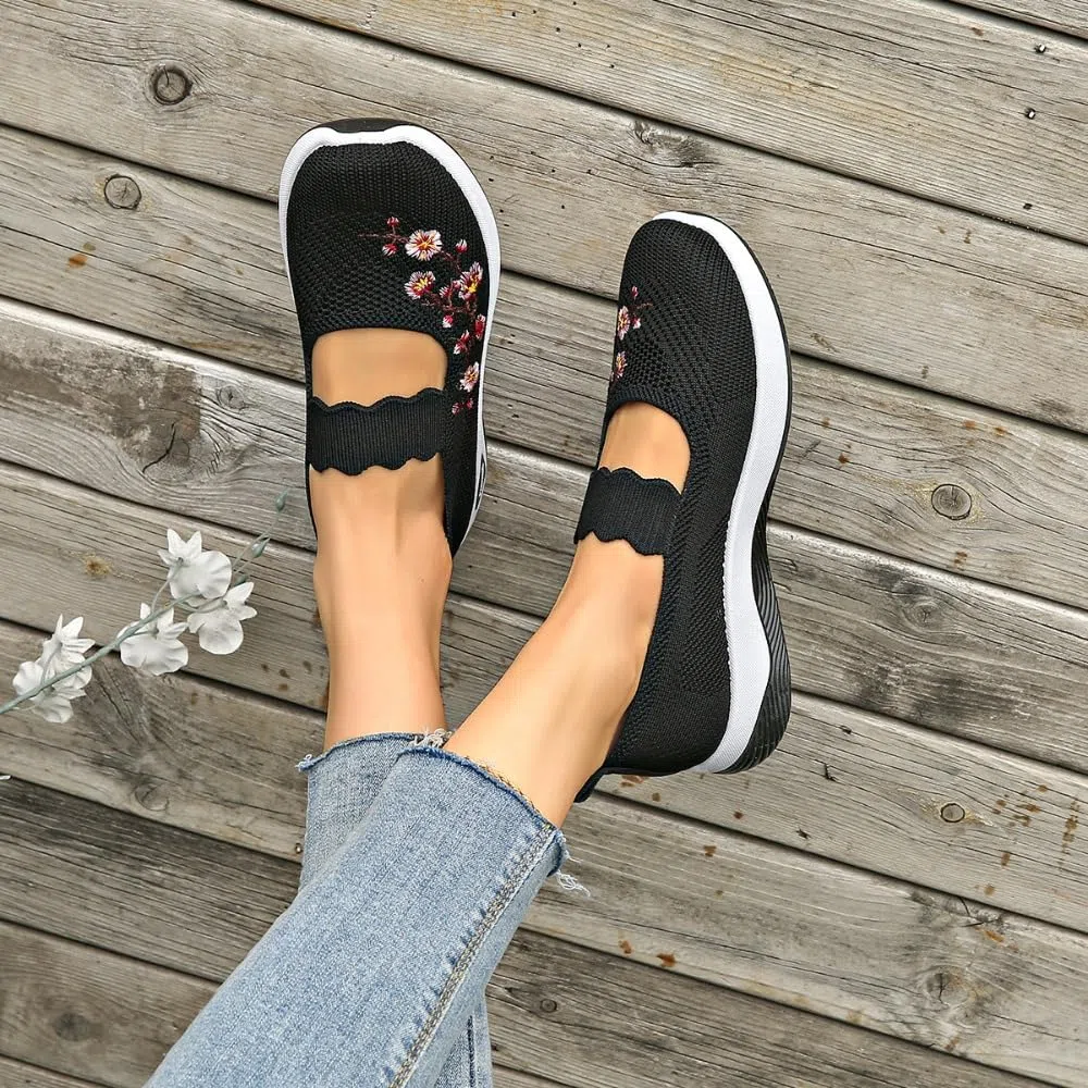 Scarpe Casual Ortopediche da Donna, Suola Morbida E Traspirante con Supporto Plantare, Scarpe da Passeggio Antiscivolo per Infermieri