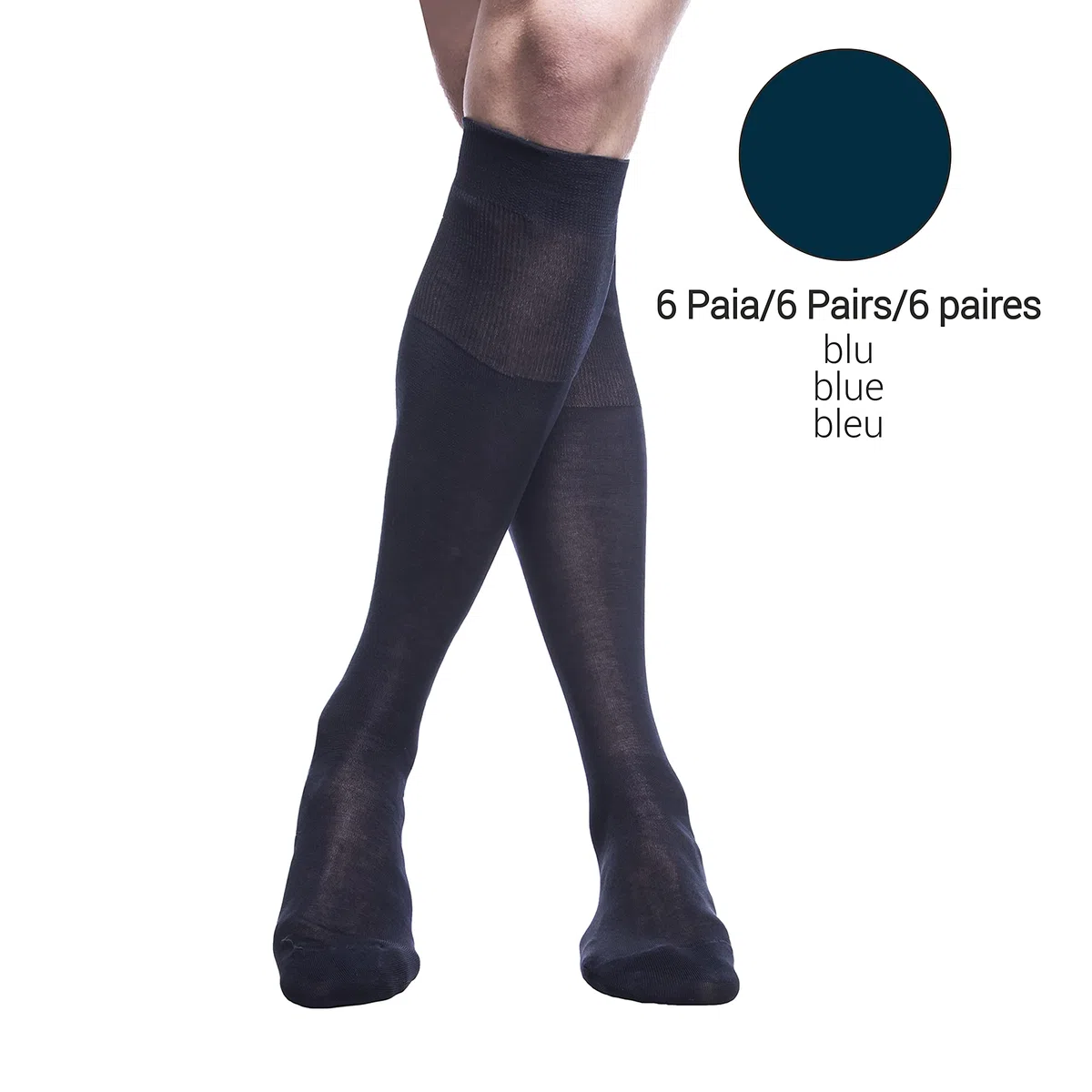 PETTI Artigiani Italiani - Calzini, Calze Uomo, Calzino Uomo, Calze Lunghe e Corte Uomo, 6 Paia Calze Uomo Filo di Scozia, 100% Made in Italy