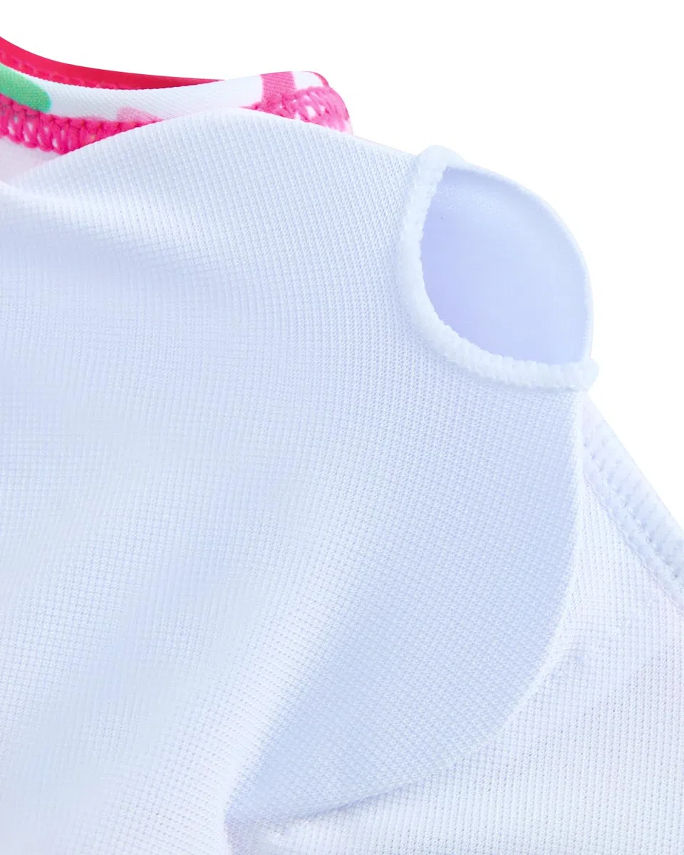 WYTbaby Costume da bagno intero da bambina, senza maniche, con pantaloncini, stampa tropicale, costume da bagno per ragazze 7-14 anni
