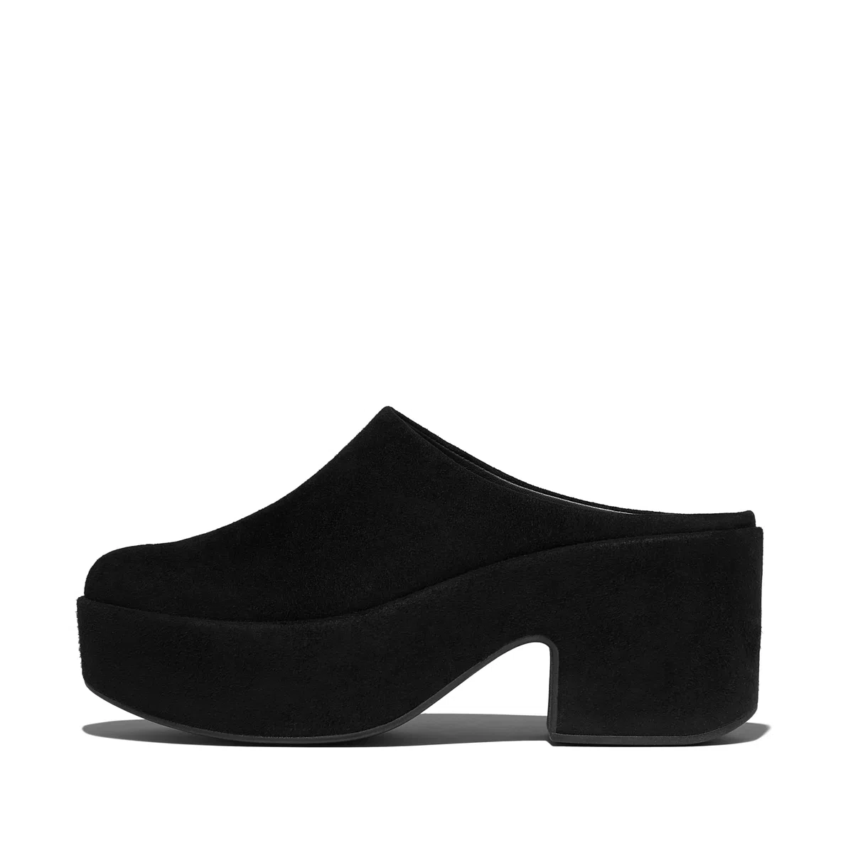Fitflop Platfforms Full-Suede Heeled Mules, Ciabatte Donna