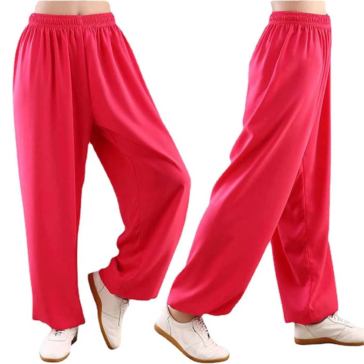 Generico Pantaloni Tai Chi Confortevole Traspirante Tai Chi Abbigliamento Unisex Pantaloni per Kung Fu e Arti Marziali Abbigliamento Quotidiano per Yoga e Pilates