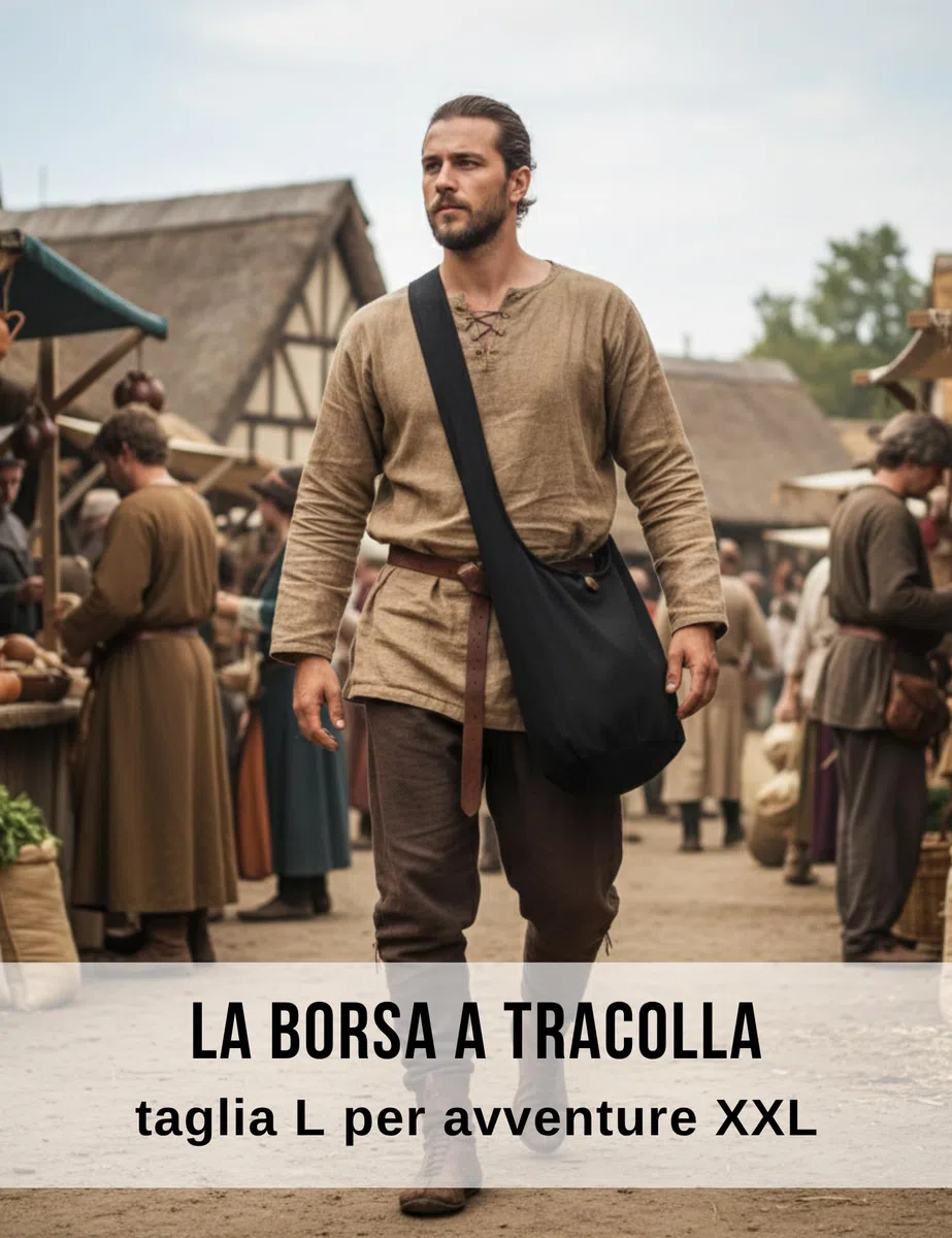 PANASIAM Borsa a tracolla donna & uomo | Borsa grande e leggera in cotone – Stile a spalla con cerniera e tasca interna extra, 2 misure | Accessorio unisex resistente