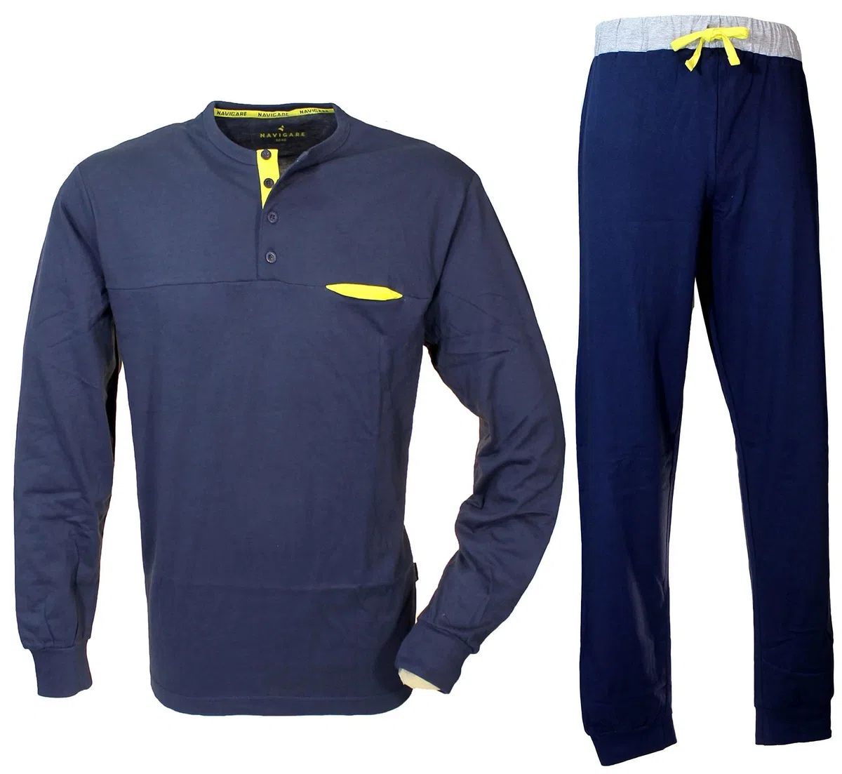 Navigare Pigiama Uomo Cotone Jersey Manica Lunga Colore Blu Navy 2141438 (L)