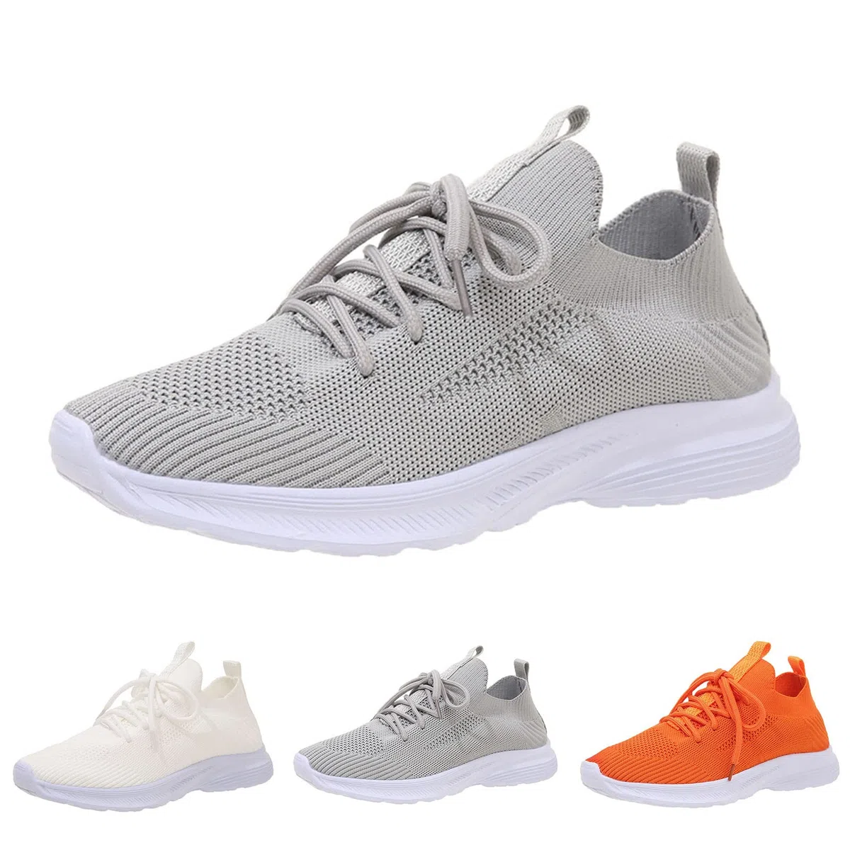 Scarpe da ginnastica da donna, scarpe sportive da donna, per palestra, corsa, traspiranti, alla moda, con lacci, antiscivolo, unisex, con suola spessa, comode