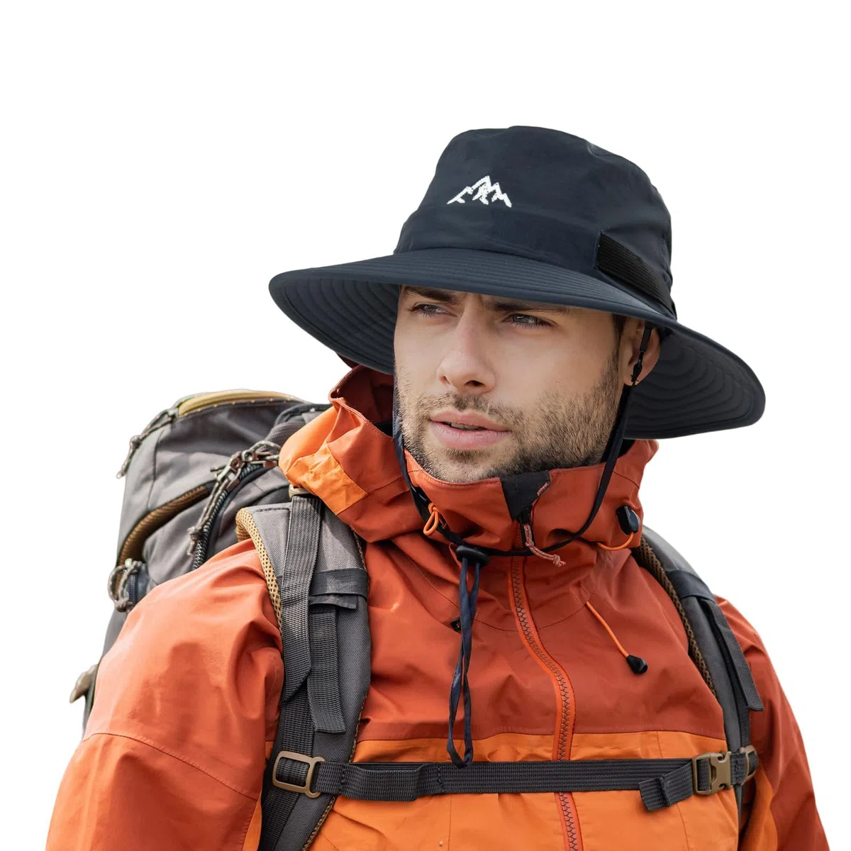 Comhats Cappelli impermeabili da pioggia per uomini e donne, per tutte le stagioni, per passeggiate, golf, safari, pesca, escursionismo, regolabile, ripiegabile, antivento, 54-63 cm