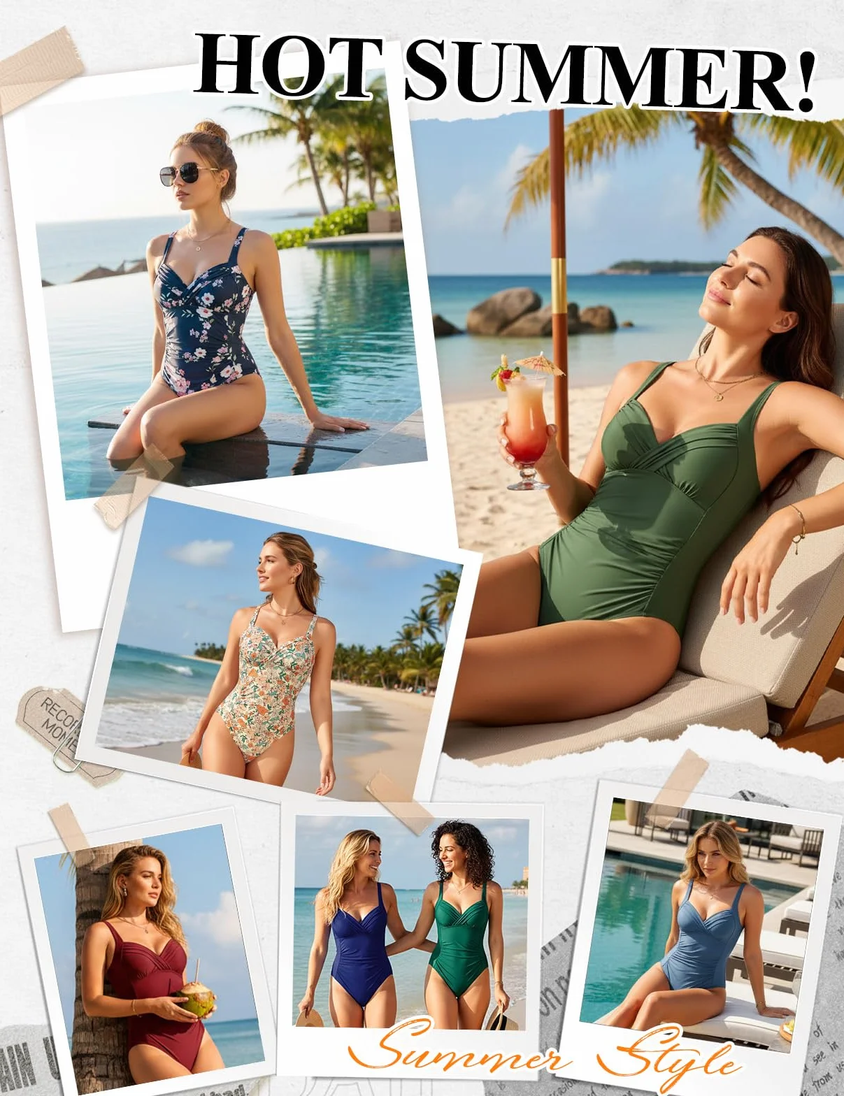Costume Intero Donna Sexy Scollo a V Push Up Costumi Addome Contenitivo Curvy Moda Colour Block Swimsuit Piscina Spiaggia