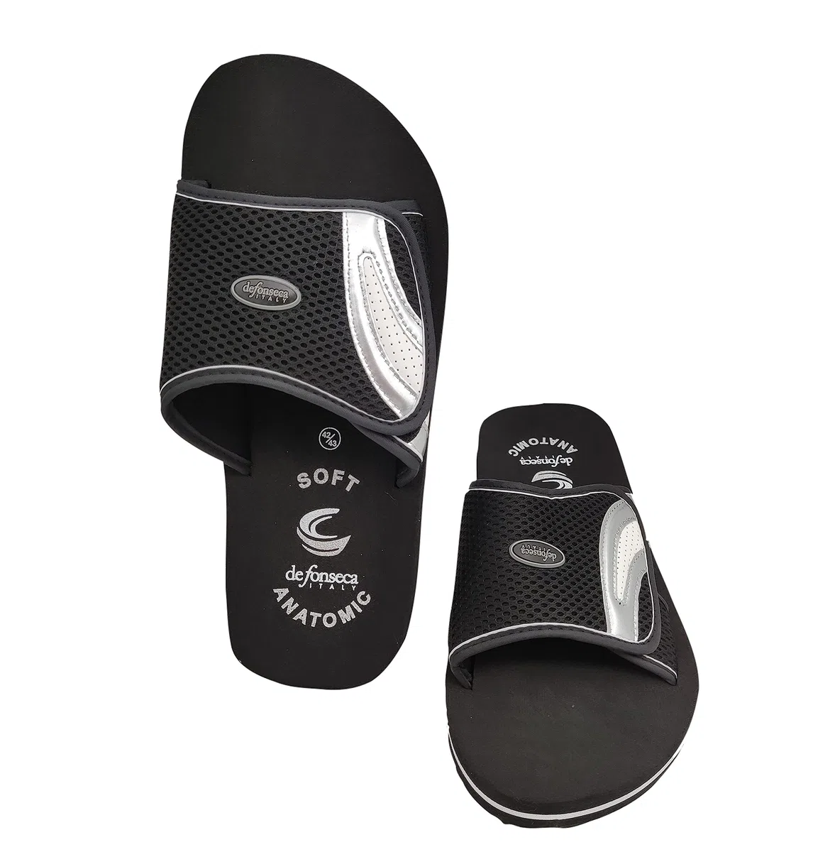 DeFonseca Originale Modello Amalfi Ciabatte Pantofole Uomo Strappo Suola Anatomica Fondo AntiGraffio per Casa Giardino Spiaggia Doccia qualità Italiana