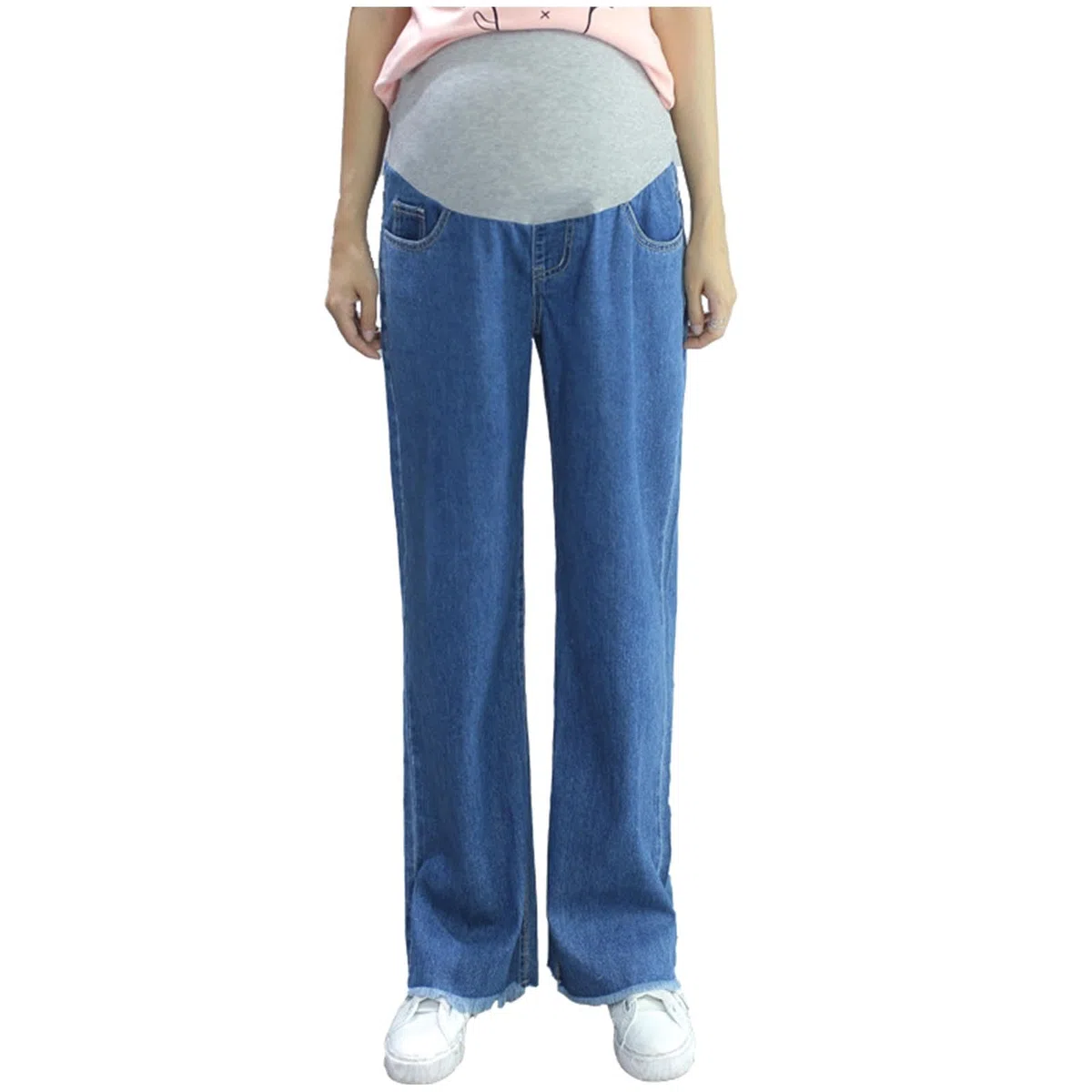 Pantaloni Premaman da Donna Jeans Pantaloni da Lavoro Pantaloni Casual Cintura Elastica Regolabile Super Confortevole Taglia Grande