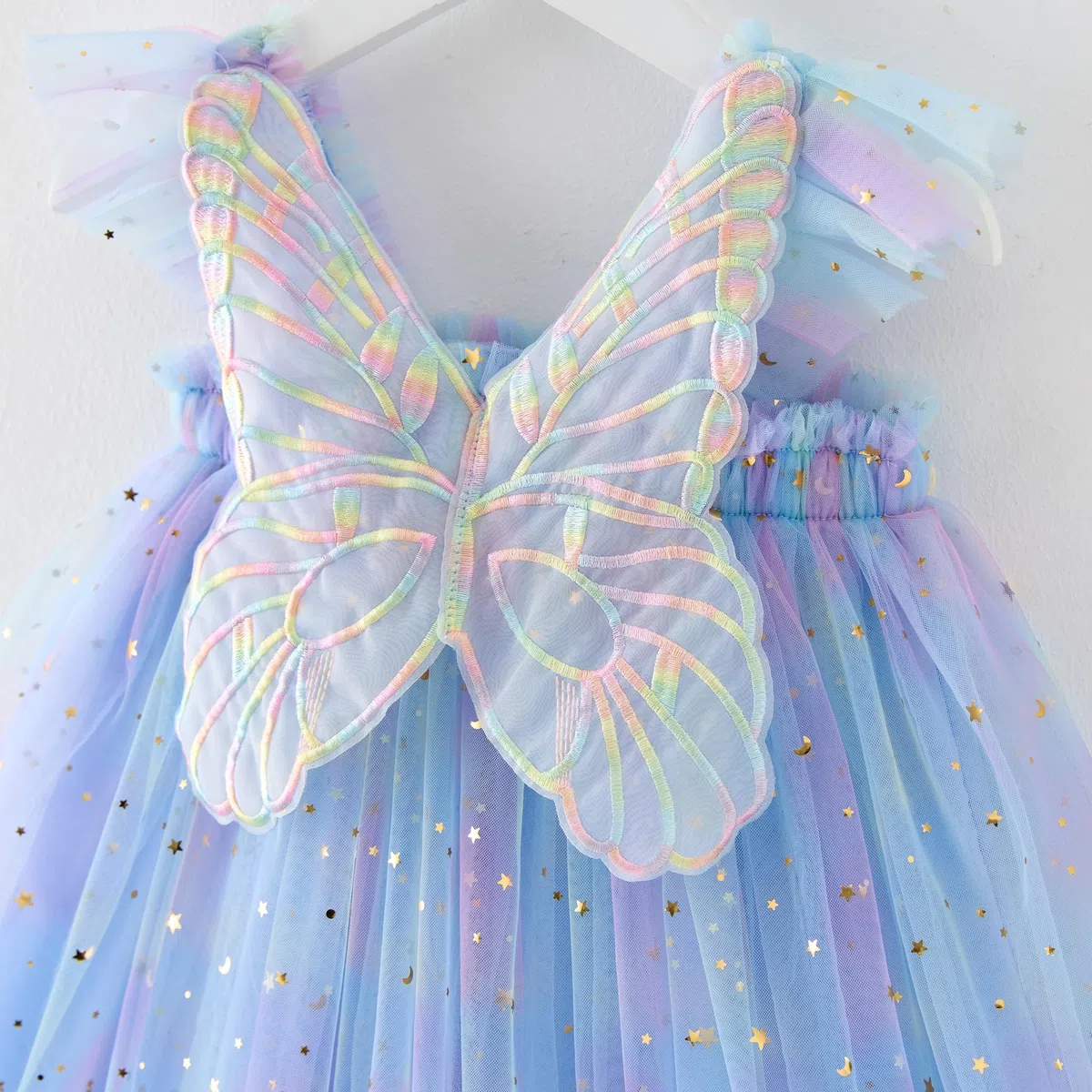 Miipat Vestito per Bambina Tulle Senza Maniche Farfalla Abito Bambino Ragazze Principessa Abiti Ragazze la Festa di Compleanno Vestiti
